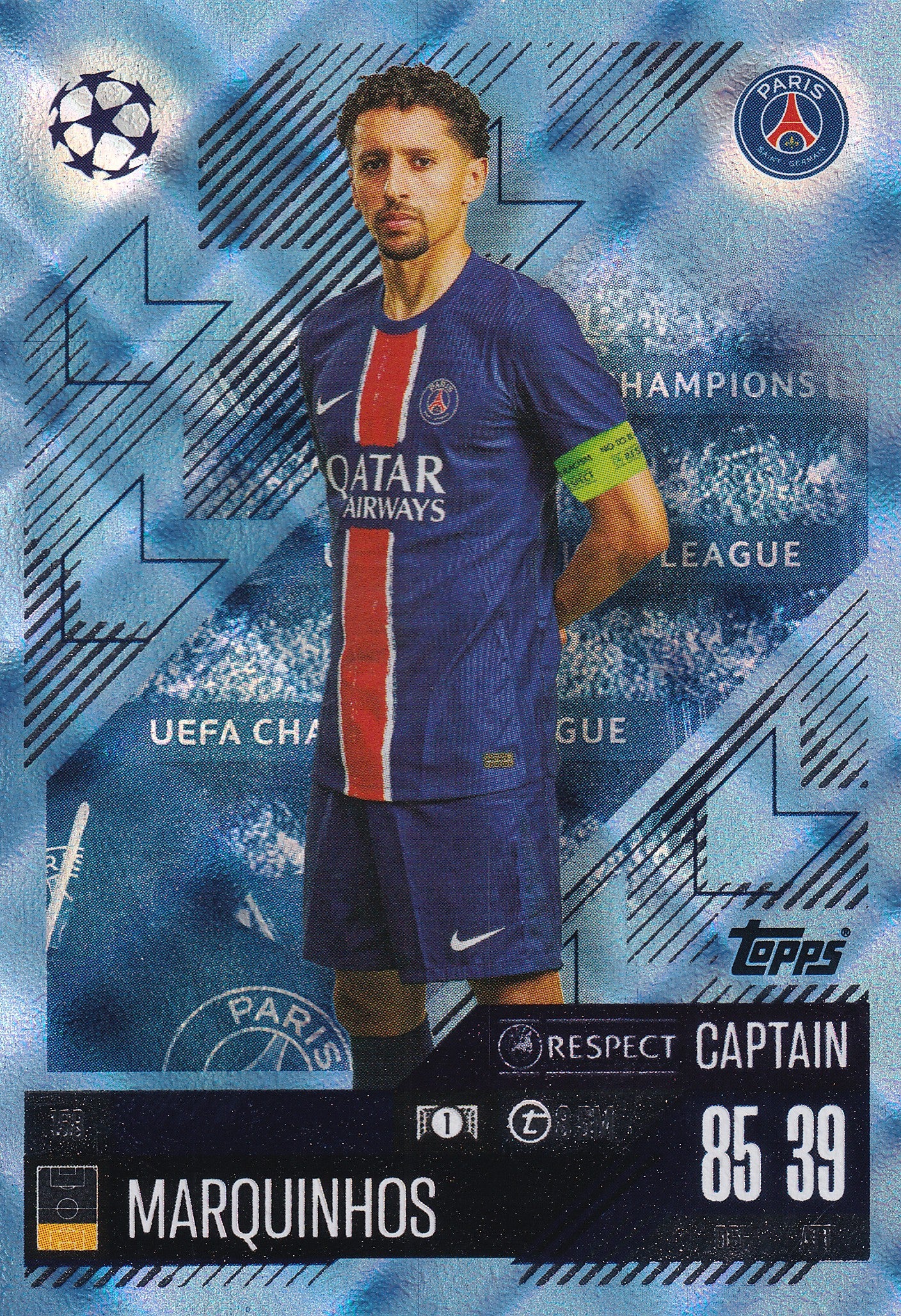 158. MARQUINHOS - PARIS SAINT-GERMAIN - CAPTAIN - BLUE CRYSTAL