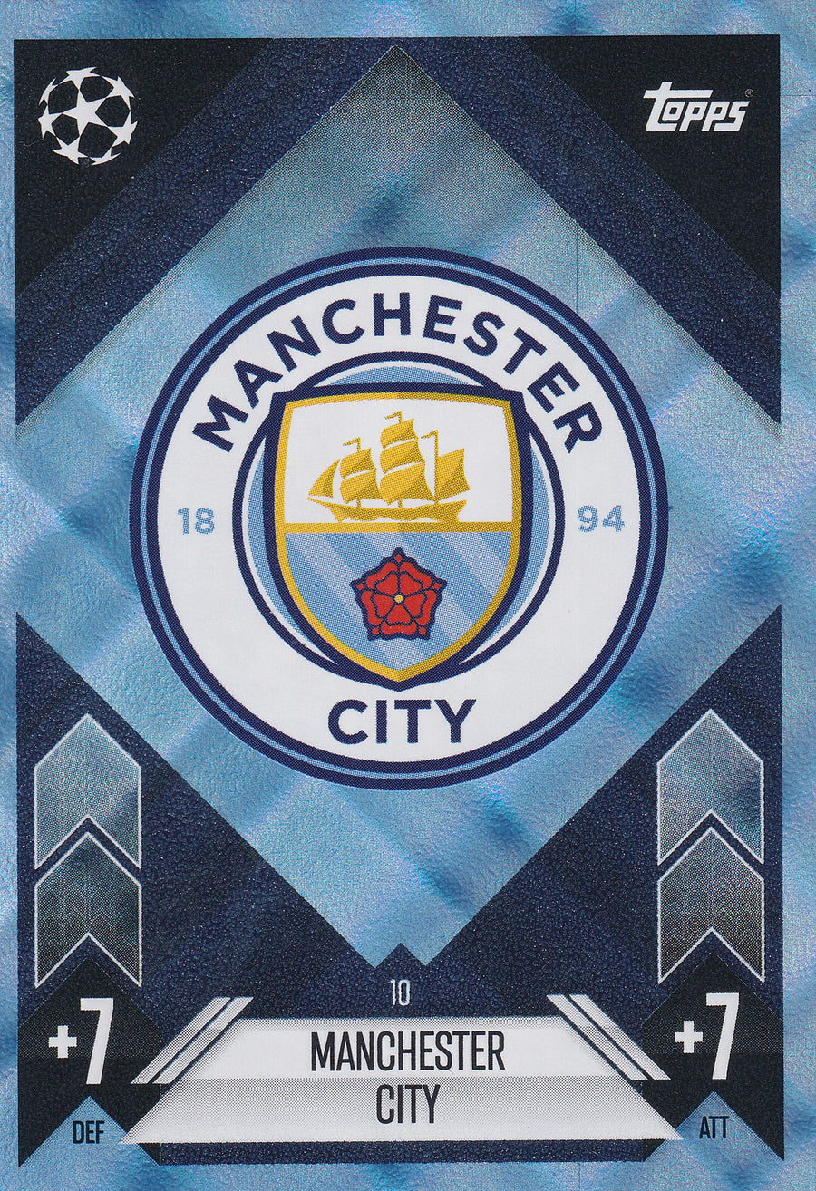 010. MANCHESTER CITY - CLUB BADGE - BLUE CRYSTAL