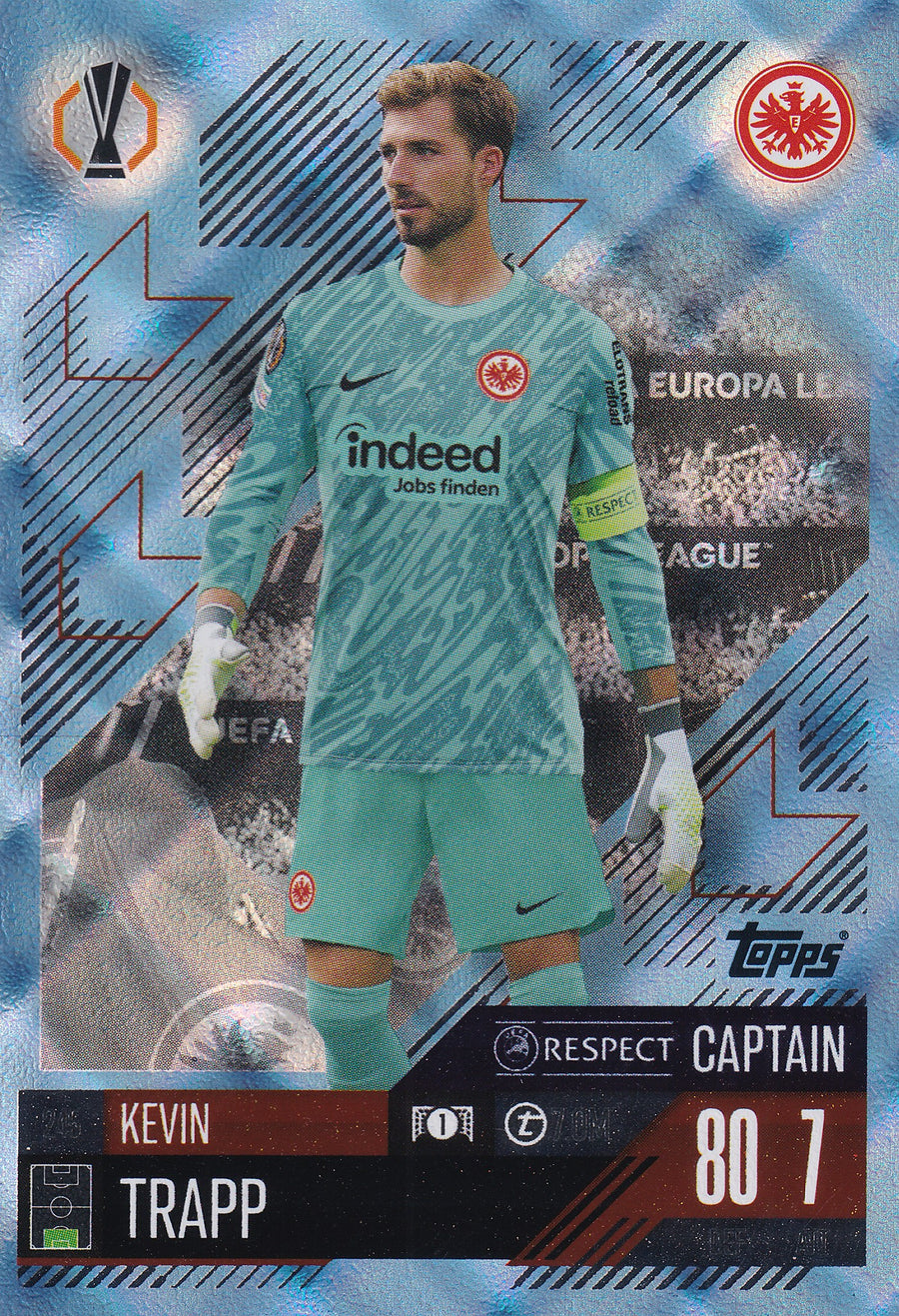 245. KEVIN TRAPP - EINTRACHT FRANKFURT - CAPTAIN - BLUE CRYSTAL
