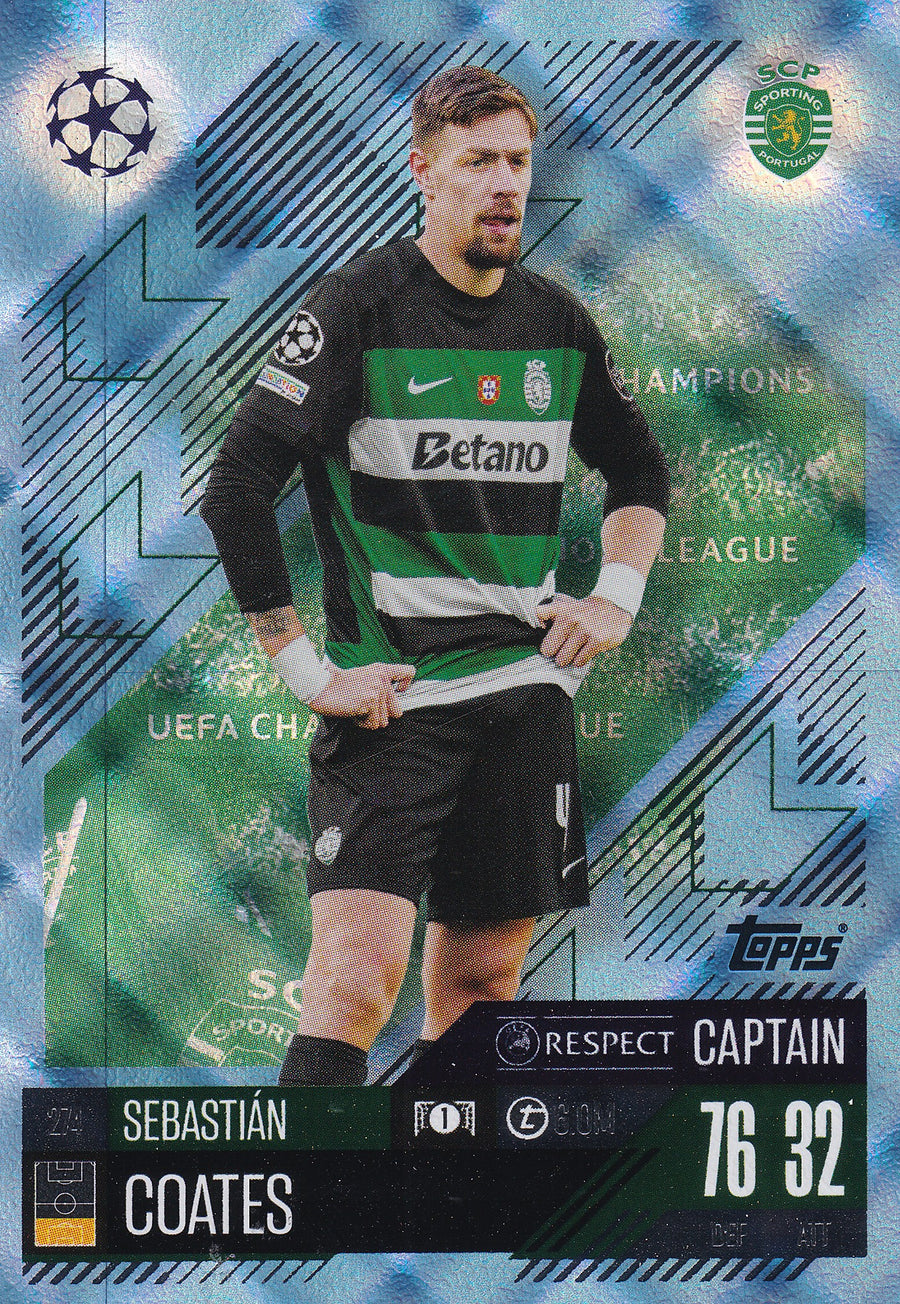 274. SEBASTIAN COATES - SPORTING CLUBE DE PORTUGAL - CAPTAIN - BLUE CRYSTAL