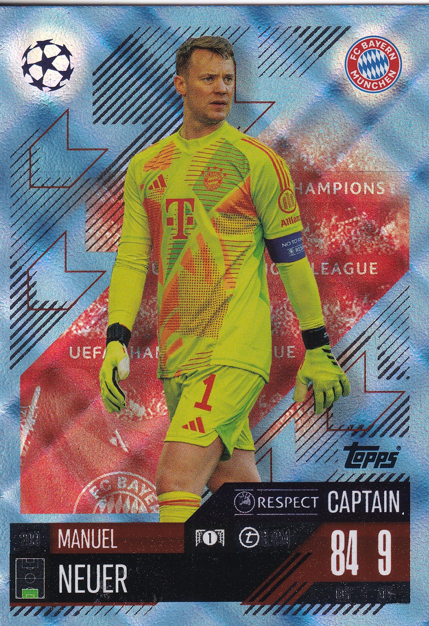 209. MANUEL NEUER - FC BAYERN MUNCHEN - CAPTAIN - BLUE CRYSTAL