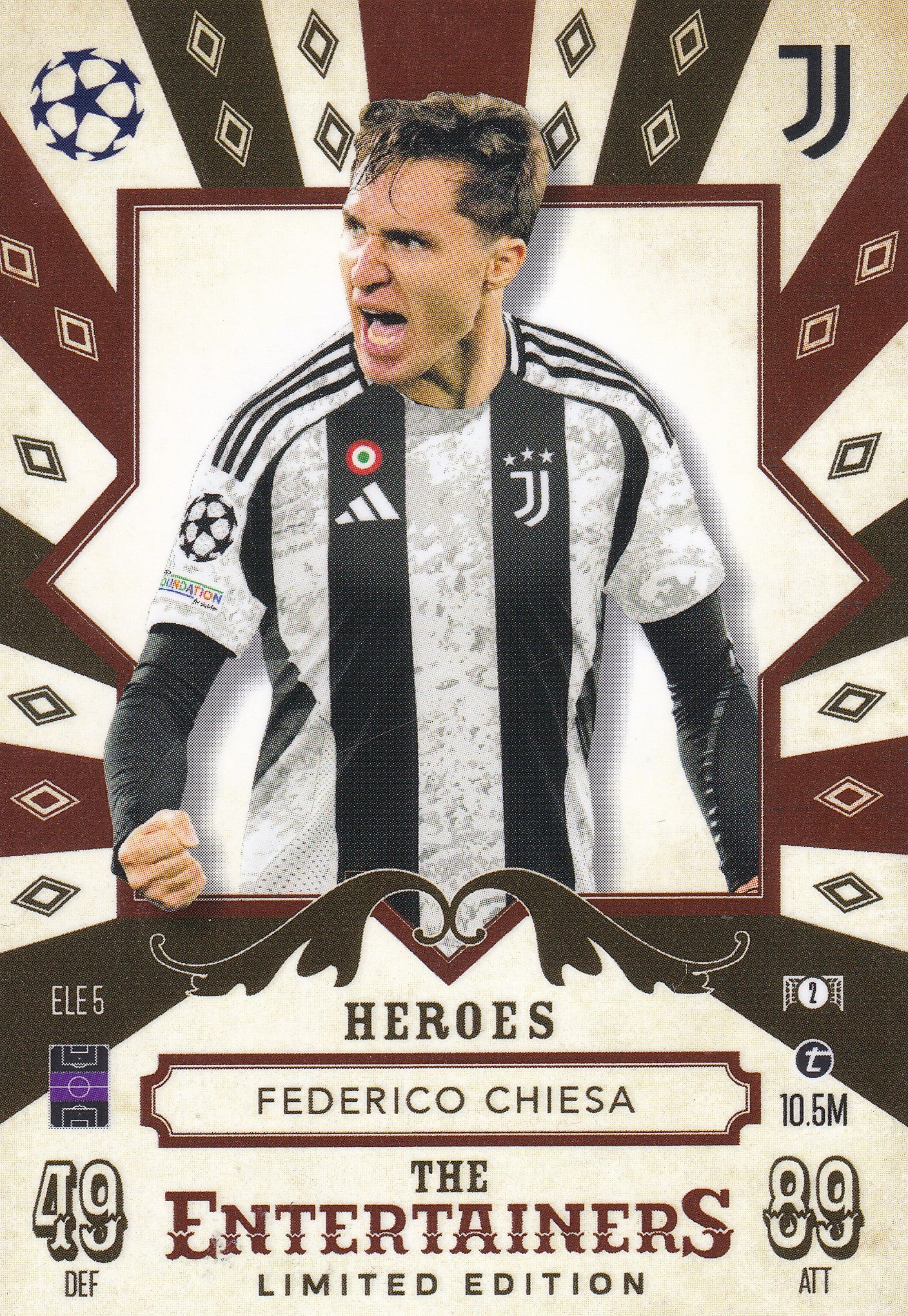 ELE-05. FEDERICO CHIESA - JUVENTUS - THE ENTERTAINERS - LIMITED EDITION