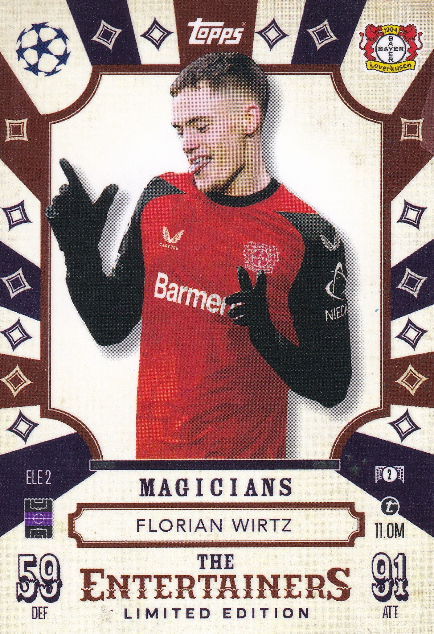 ELE-02. FLORIAN WIRTZ - BAYER 04 LEVERKUSEN - MAGICIAN - THE ENTERTAINERS - LIMITED EDITION
