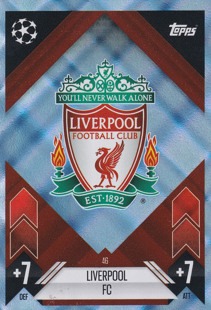 046. LIVERPOOL FC - CLUB BADGE - BLUE CRYSTAL
