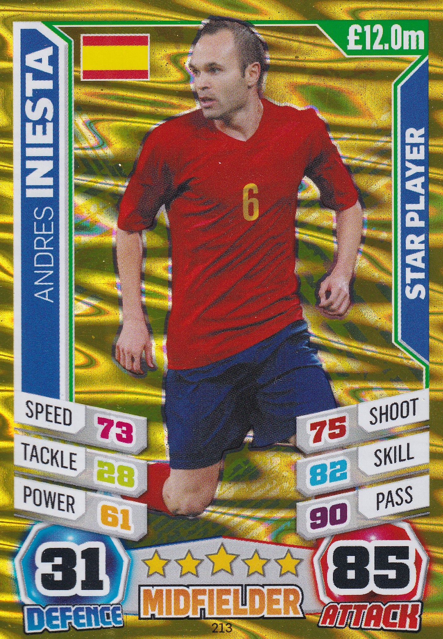 213. ANDRES INIESTA - SPAIN - STAR PLAYER