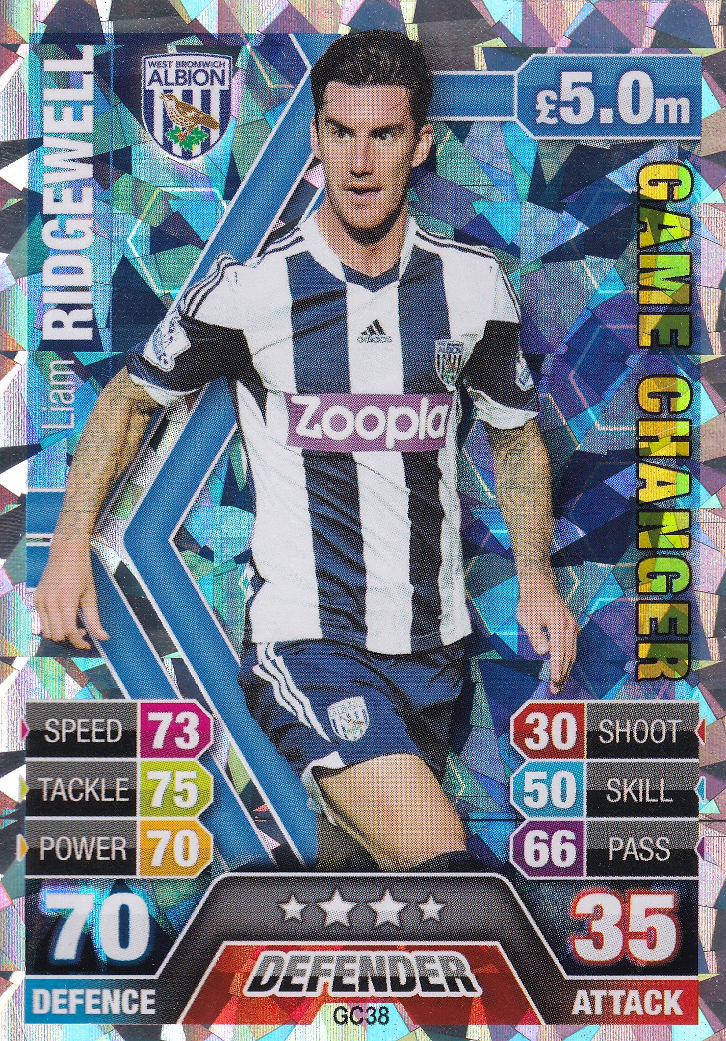 GC-38. LIAM RIDGEWELL - WEST BROMWICH ALBION - GAME CHANGER - FOIL