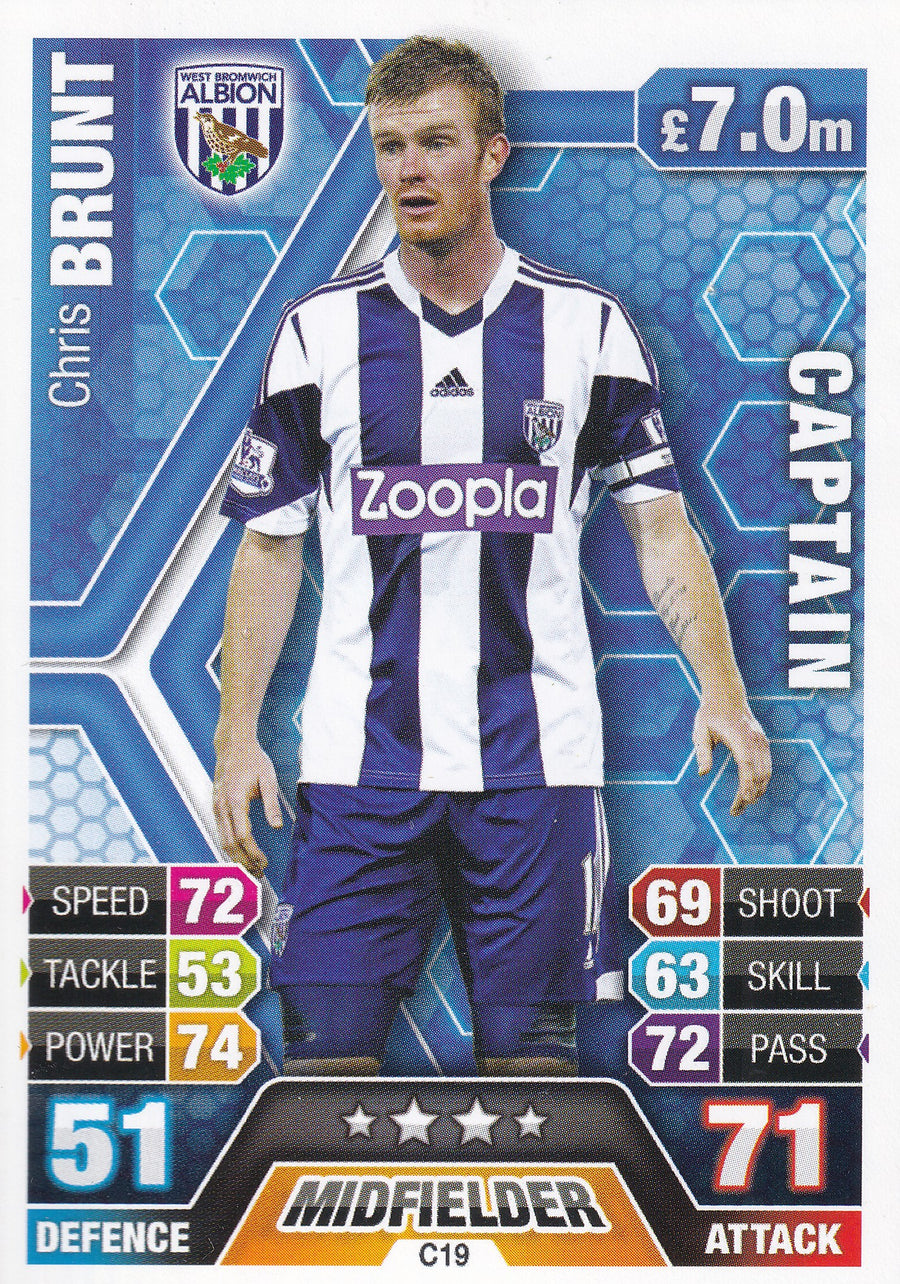 C-19. CHRIS BRUNT - WEST BROMWICH ALBION - CAPTAIN