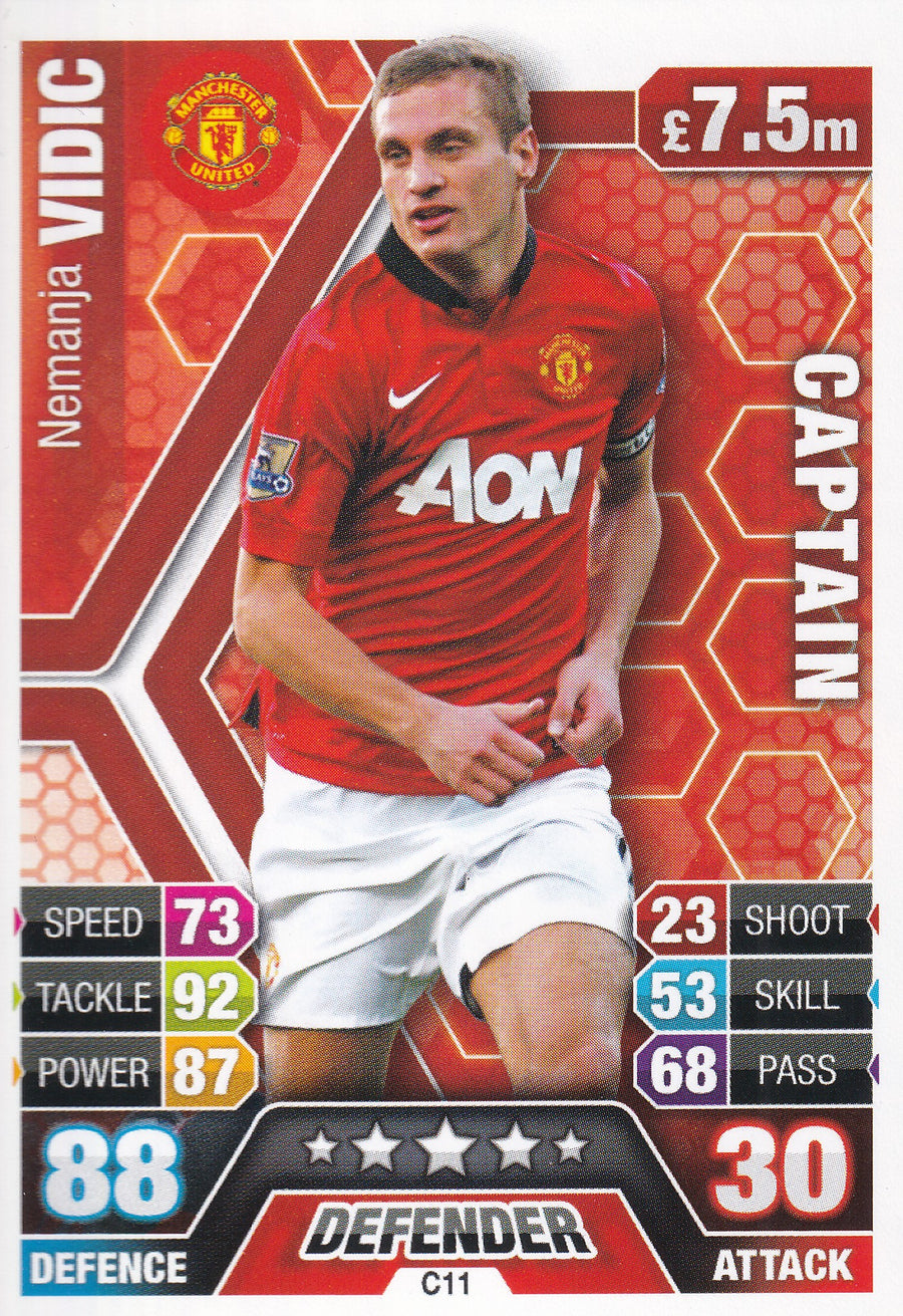 C-11. NEMANJA VIDIC - MANCHESTER UNITED - CAPTAIN