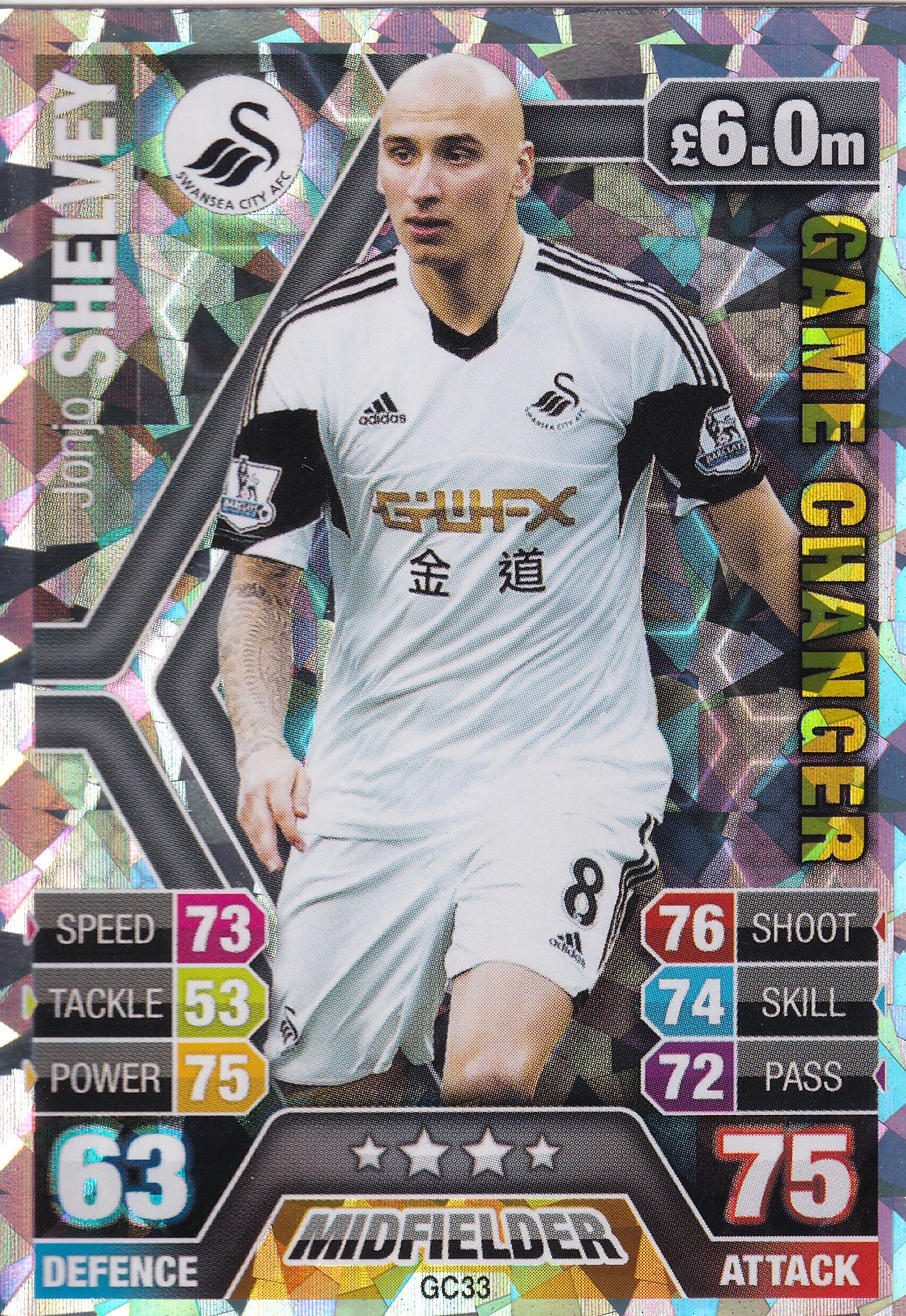 GC-33. JONJO SHELVEY - SWANSEA - GAME CHANGER - FOIL