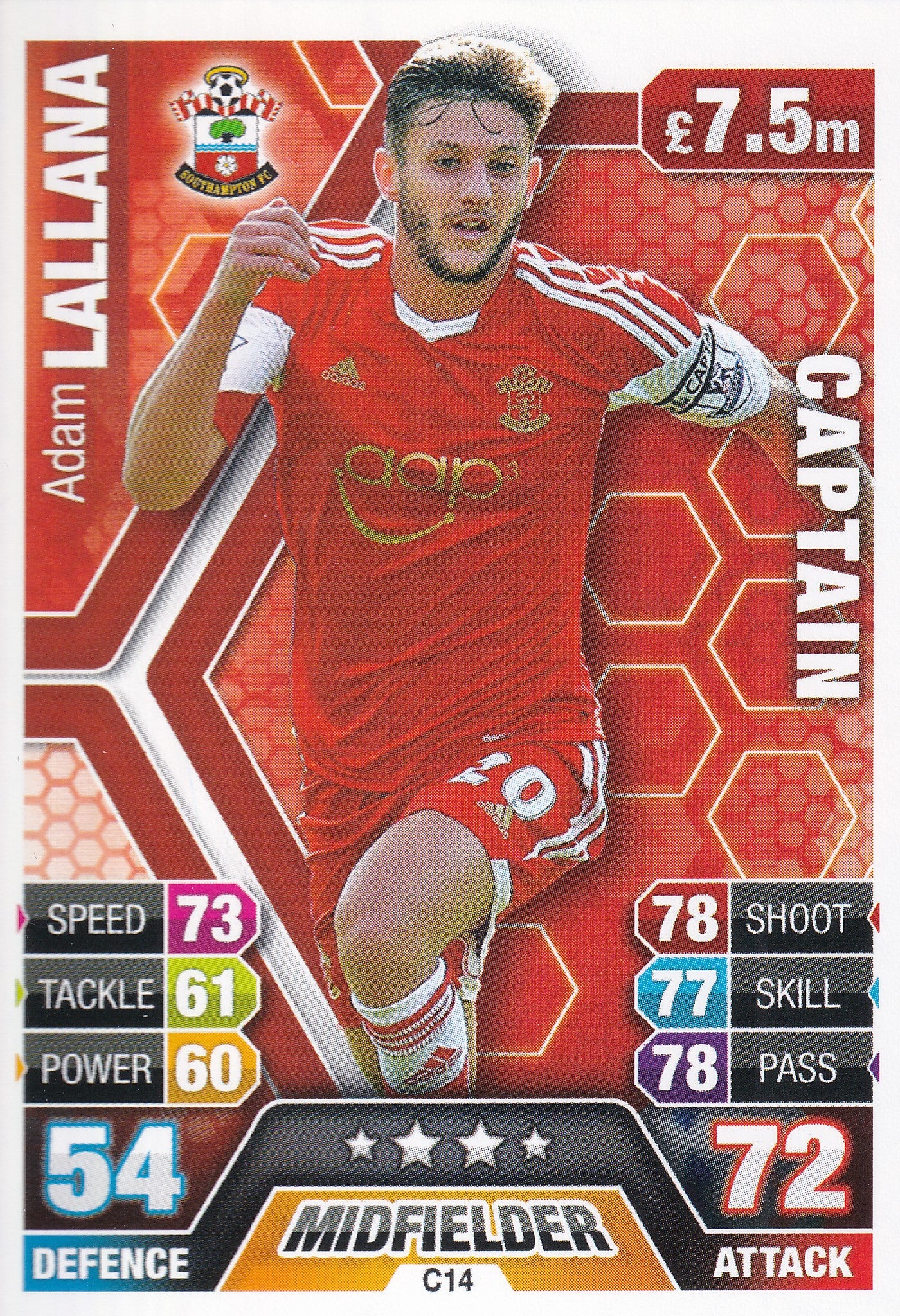 C-14. ADAM LALLANA - SOUTHAMPTON - CAPTAIN