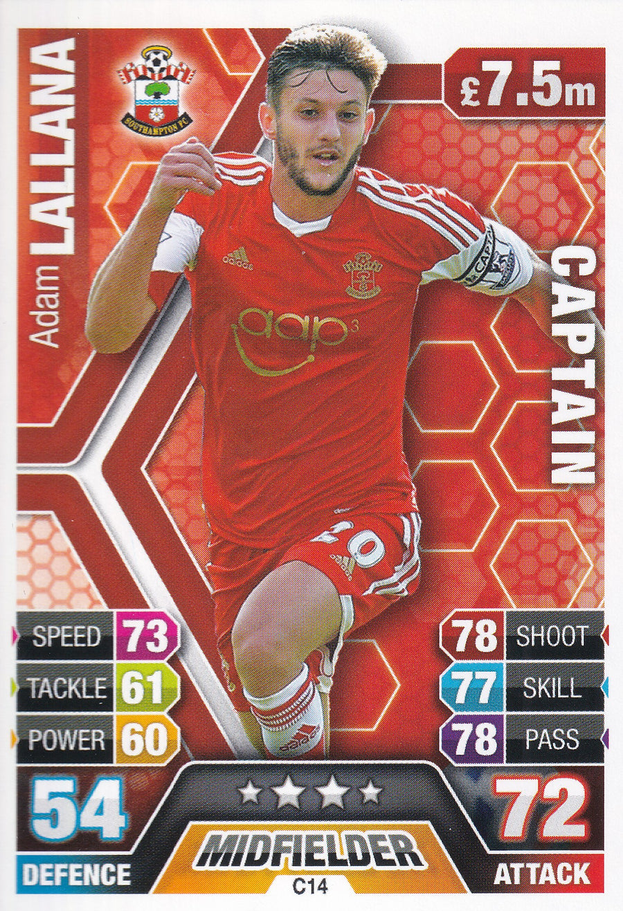 C-14. ADAM LALLANA - SOUTHAMPTON - CAPTAIN