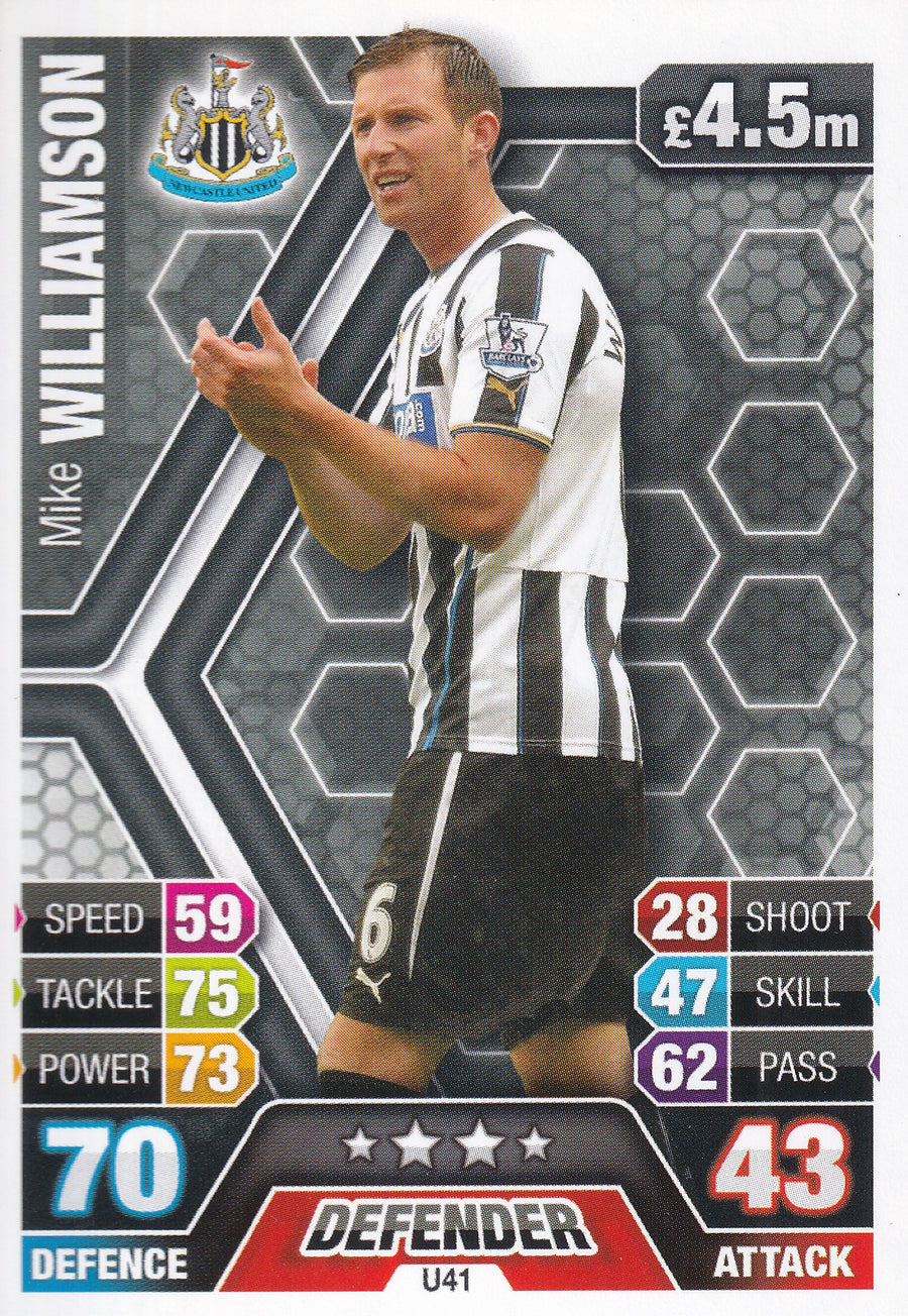 U041. MIKE WILLIAMSON - NEWCASTLE UNITED