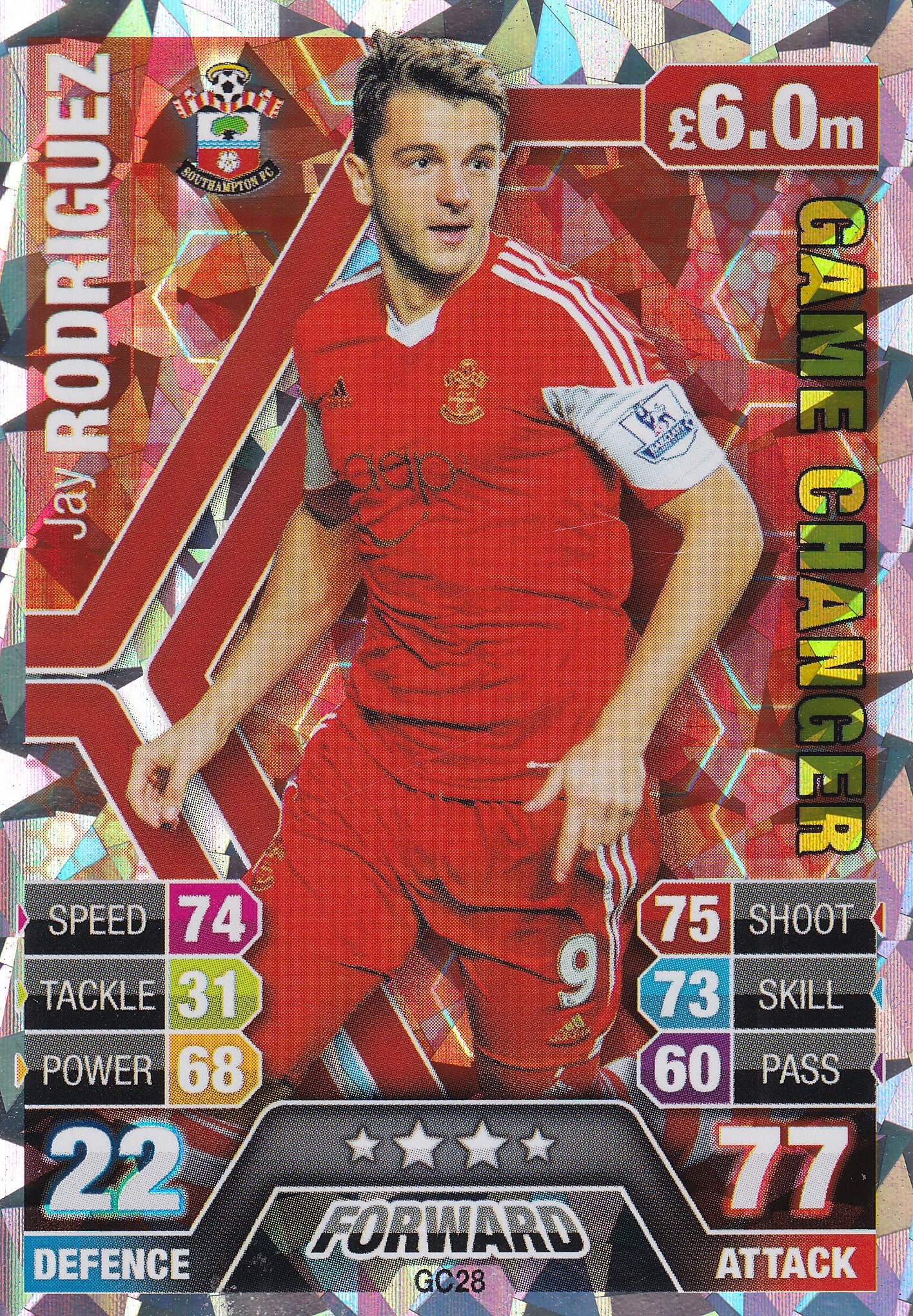GC-28. JAY RODRIGUEZ - SOUTHAMPTON - GAME CHANGER - FOIL