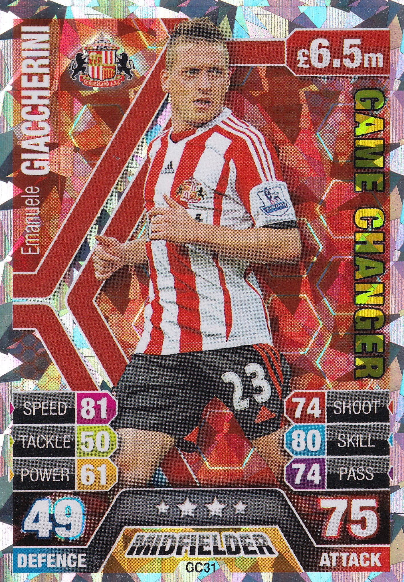 GC-31. EMANUELE GIACCHERINI - SUNDERLAND - GAME CHANGER - FOIL