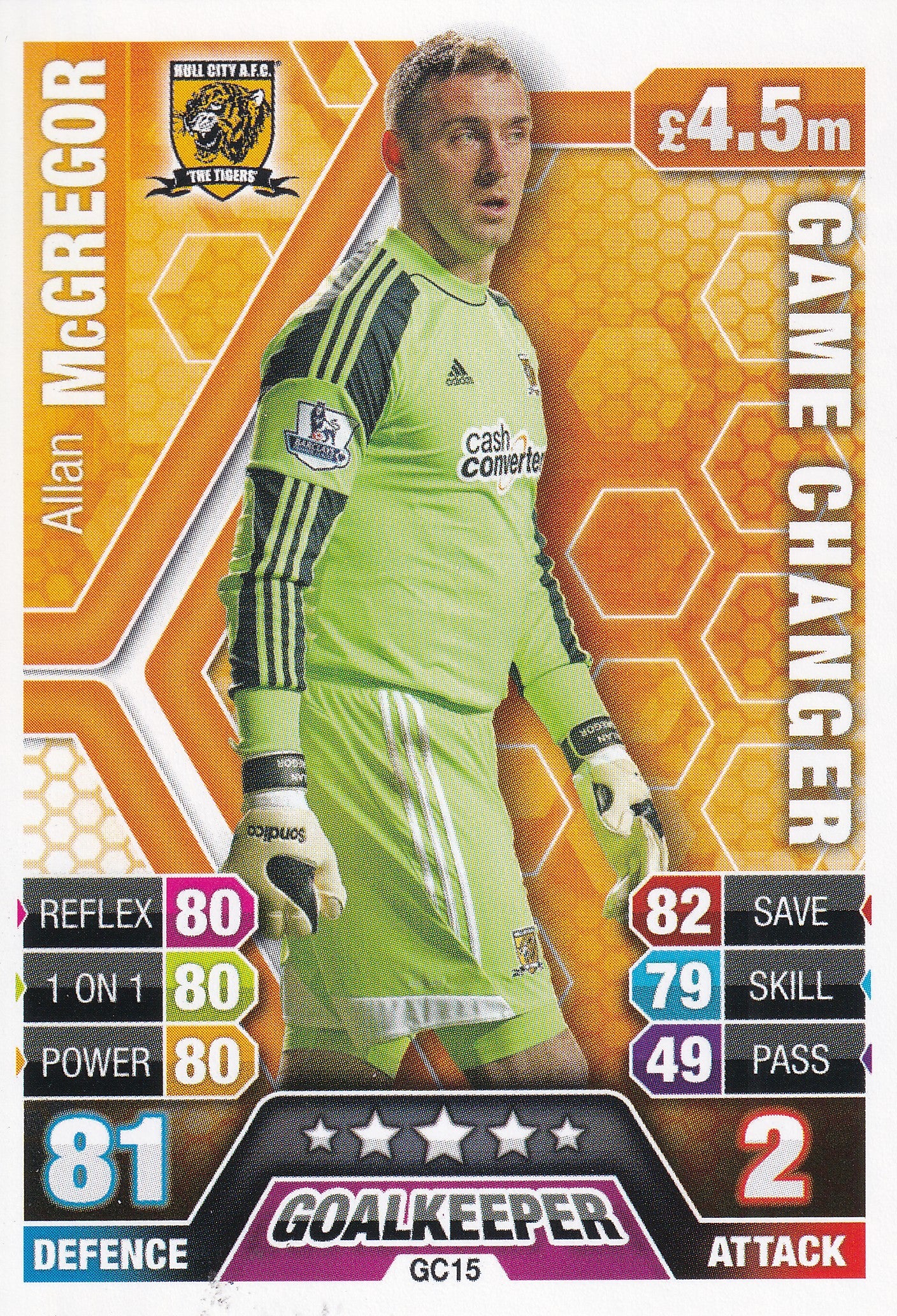 GC-15. ALLAN McGREGOR - HULL CITY - GAME CHANGER