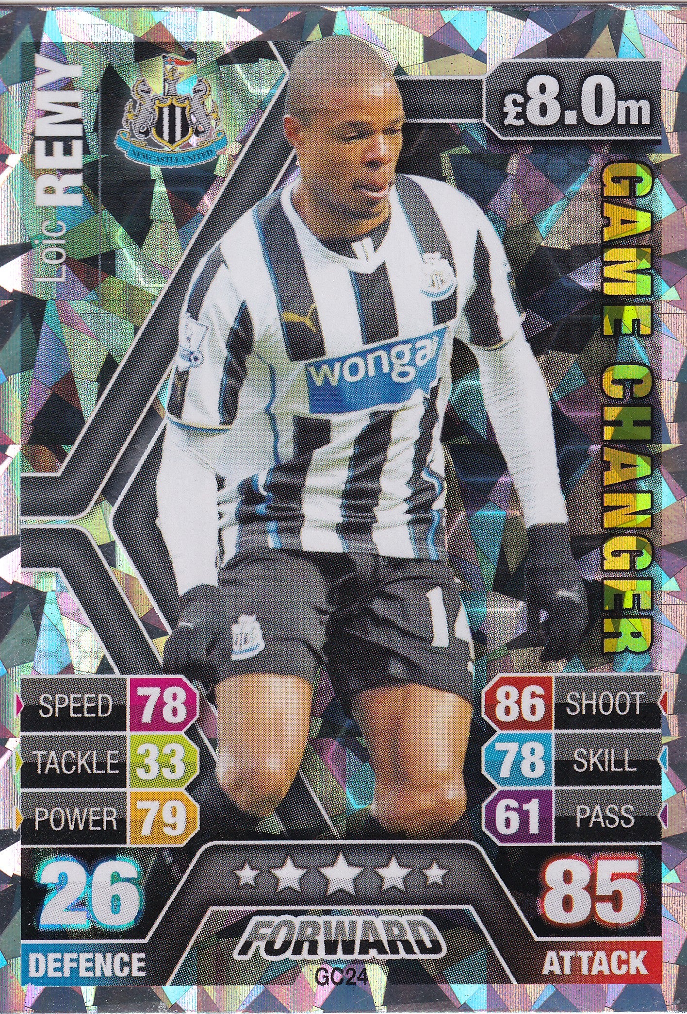 GC-24. LOIC REMY - NEWCASTLE UNITED - GAME CHANGER - FOIL