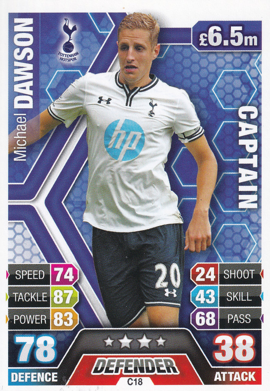 C-18. MICHAEL DAWSON - TOTTENHAM HOTSPUR - CAPTAIN