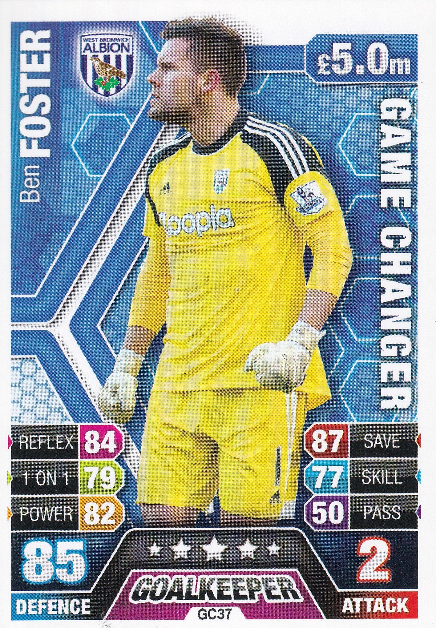 GC-37. BEN FOSTER - WEST BROMWICH ALBION - GAME CHANGER