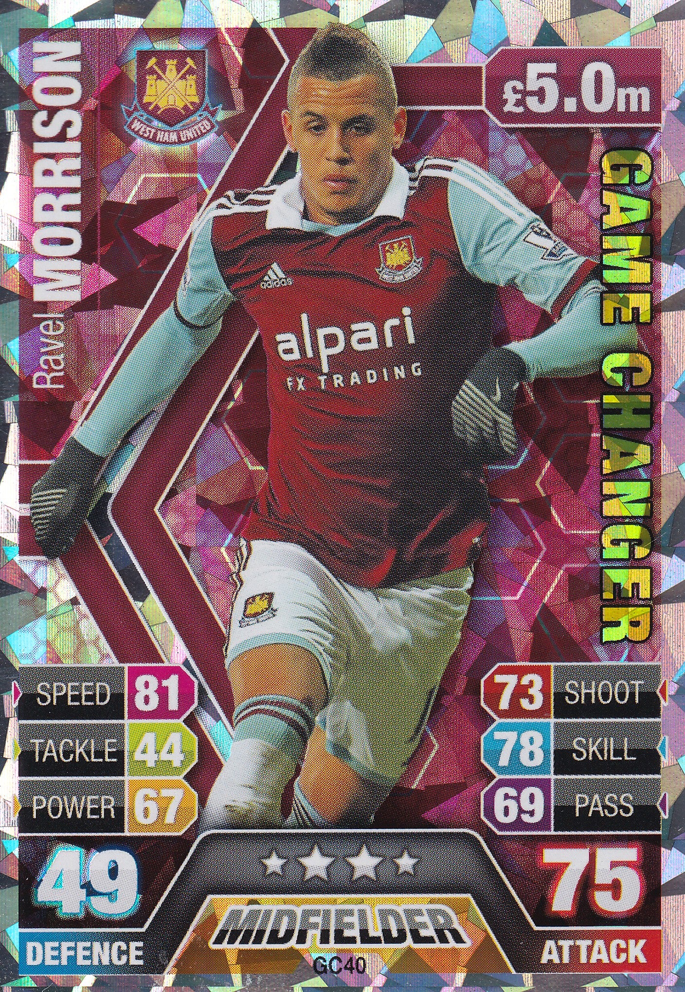 GC-40. RAVEL MORRISON - WEST HAM UNITED - GAME CHANGER - FOIL