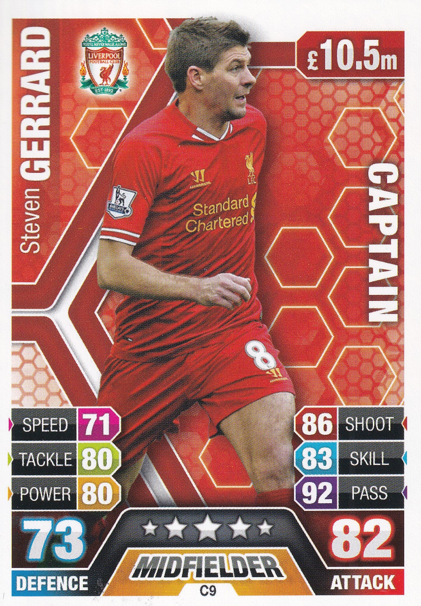 C-09. STEVEN GERRARD - LIVERPOOL - CAPTAIN