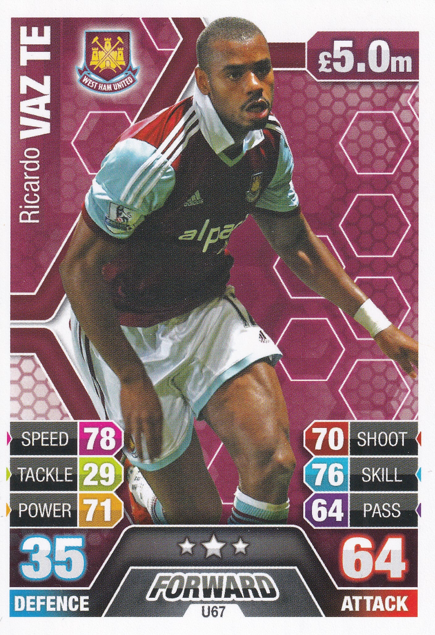 U067. RICARDO VAZ TE - WEST HAM UNITED