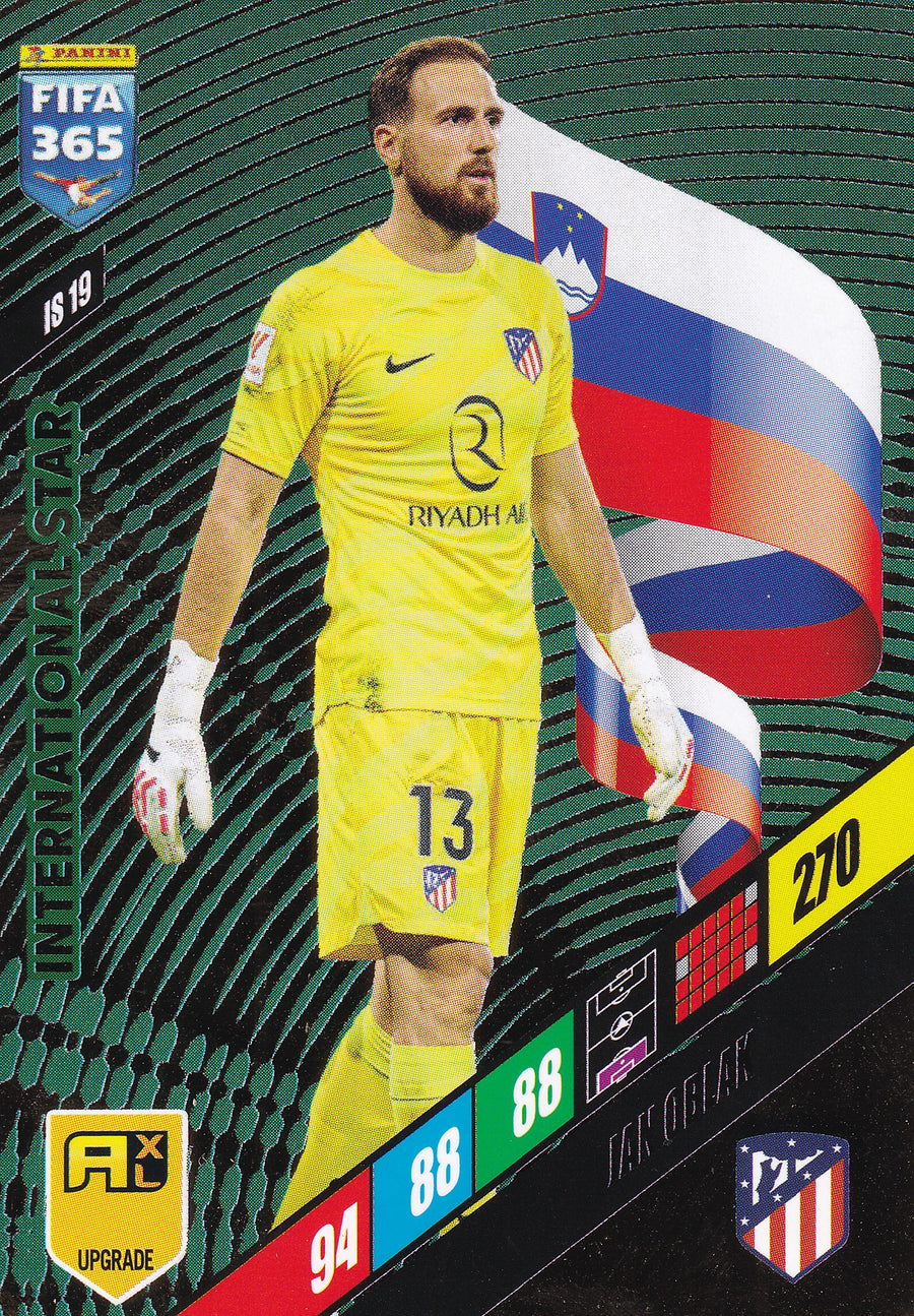 IS-19. JAN OBLAK - ATLETICO DE MADRID - INTERNATIONAL STAR