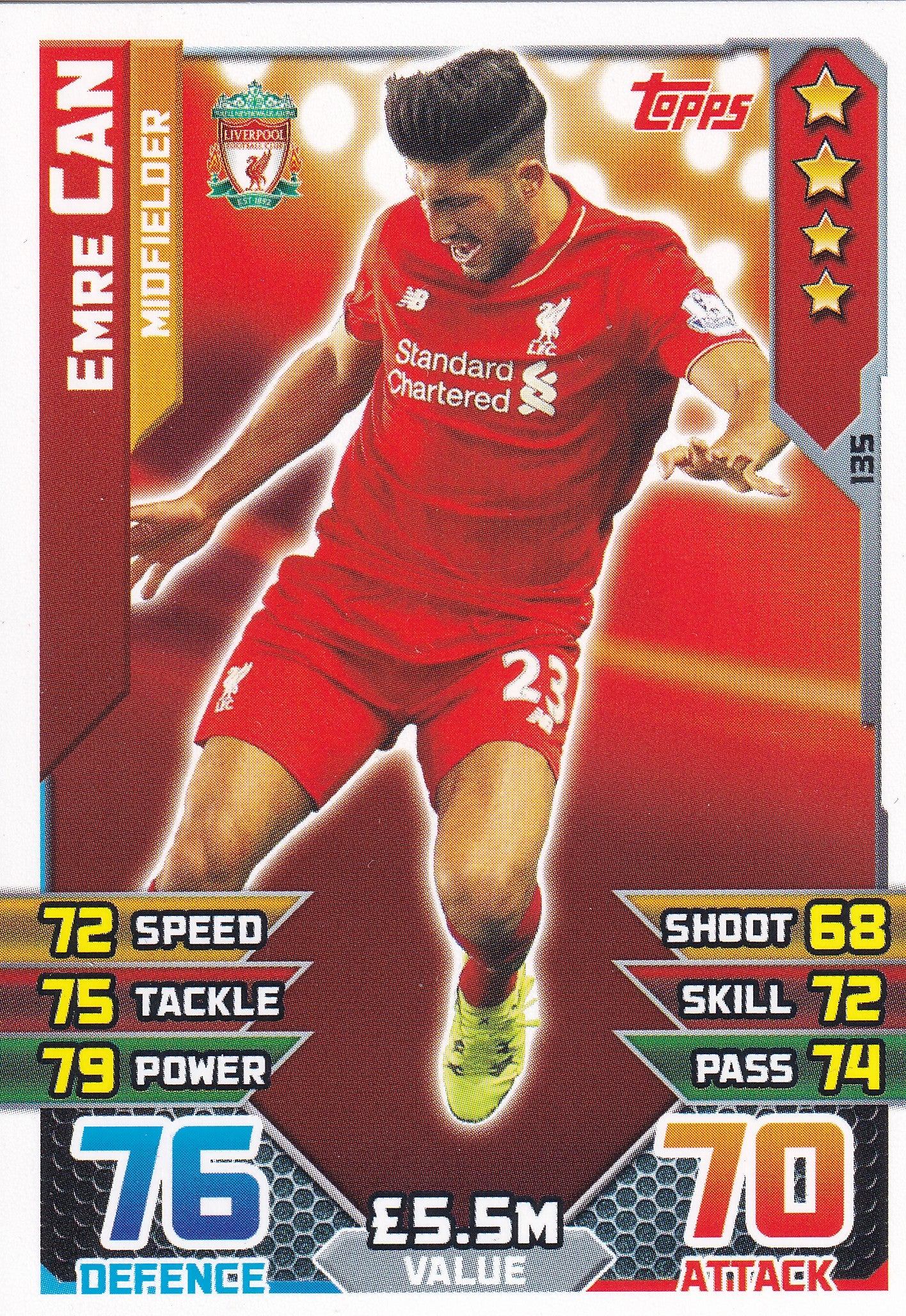 135. EMRE CAN - LIVERPOOL - MIDFIELD