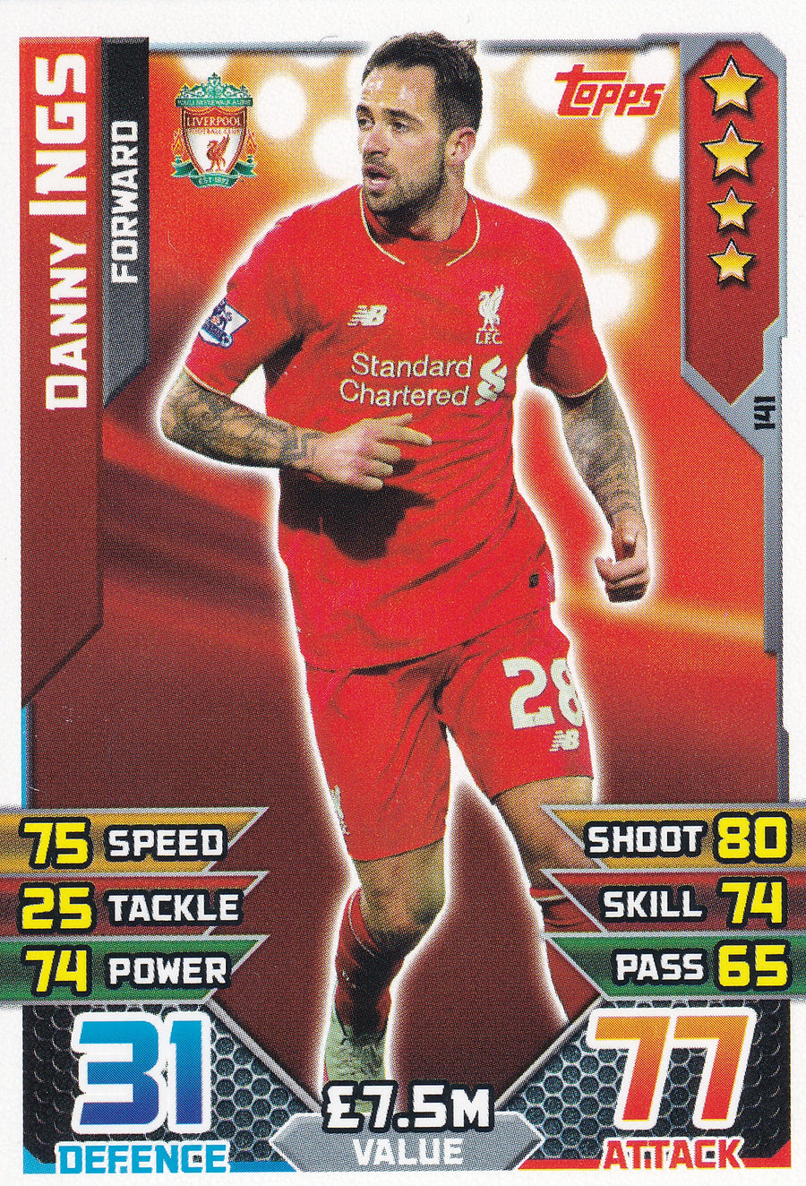 141. DANNY INGS - LIVERPOOL - FORWARD