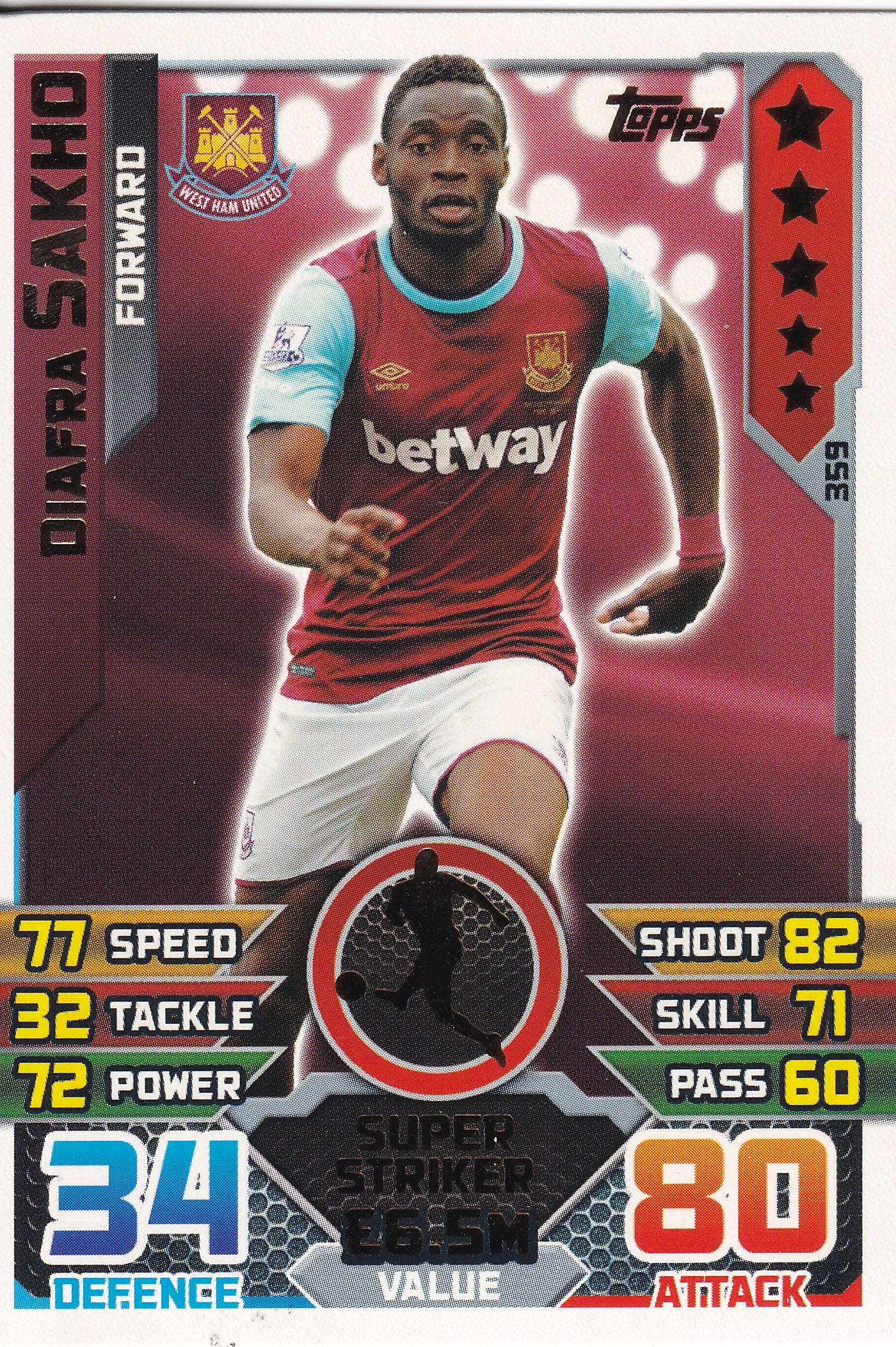 359. DIAFRA SAKHO - WEST HAM UNITED - SUPER STRIKER