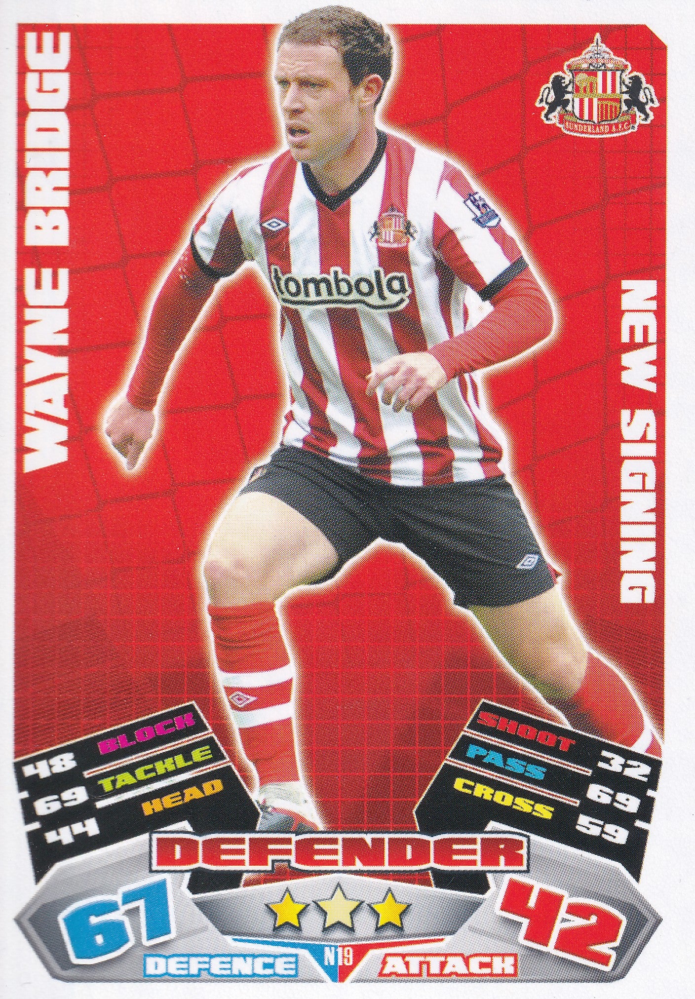 EX-N19. WAYNE BRIDGE - SUNDERLAND - NEW SIGNING
