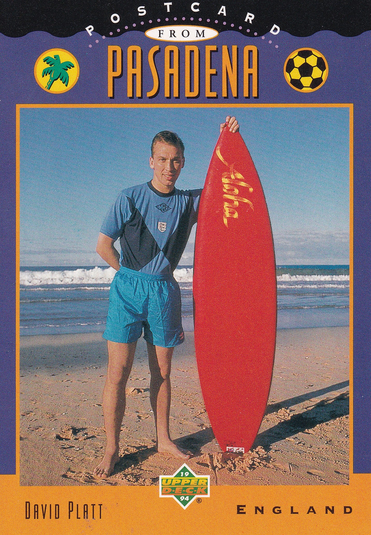 304. DAVID PLATT - ENGLAND - POSRCARD FROM PASEDENA