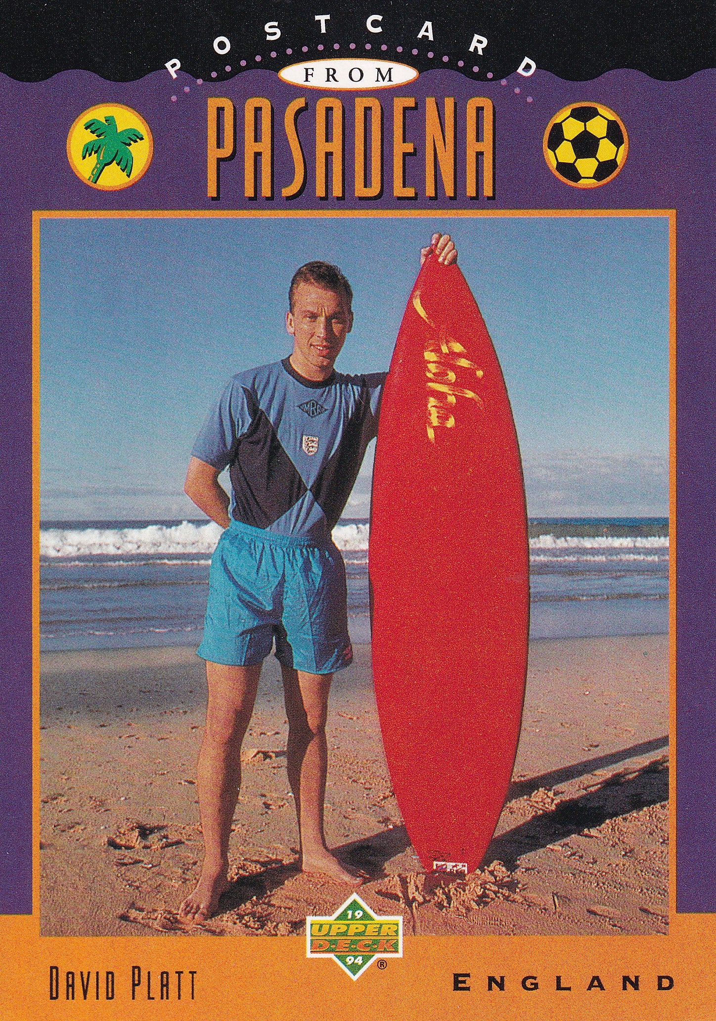 UD04. DAVID PLATT - ENGLAND - POSTCARD TO PASADENA