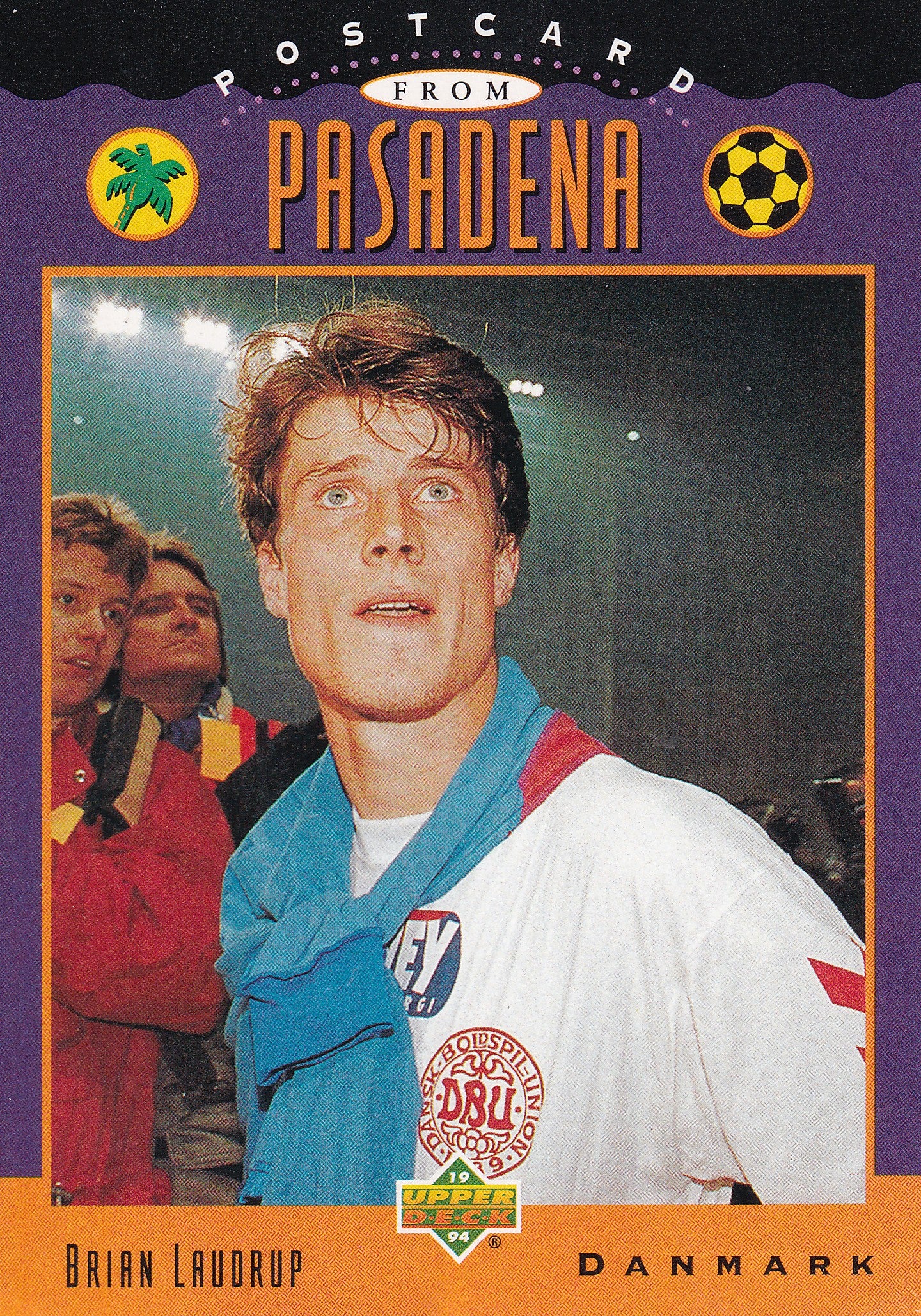 UD01. BRIAN LAUDRUP - DENMARK - POSTCARD TO PASADENA