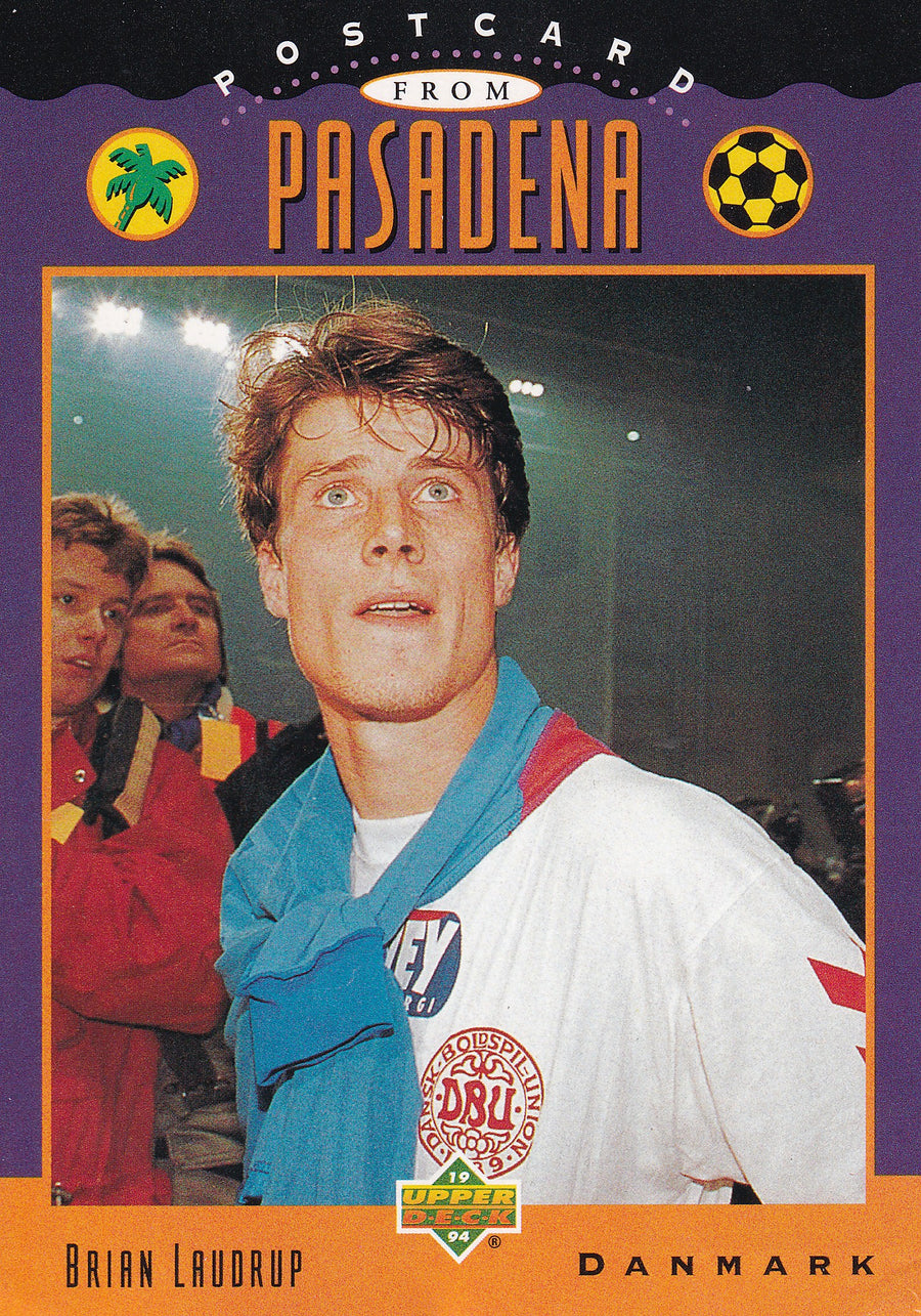 UD01. BRIAN LAUDRUP - DENMARK - POSTCARD TO PASADENA