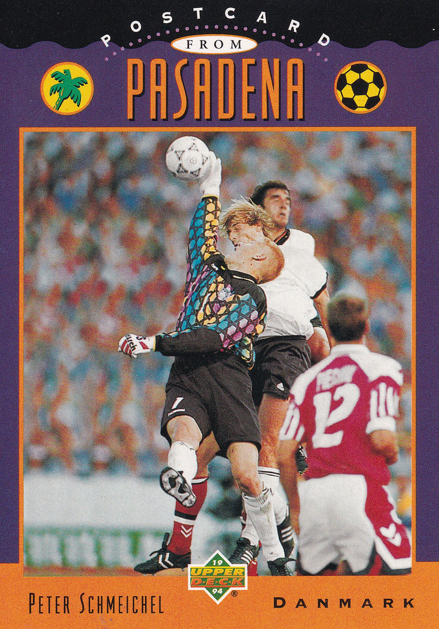 UD03. PETER SCHMEICHEL - DENMARK - POSTCARD TO PASADENA