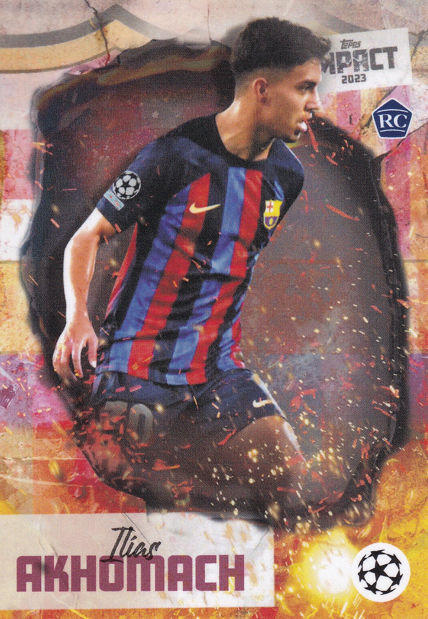 FC BARCELONA - ILIAS AKHOMACH - ROOKIE CARD
