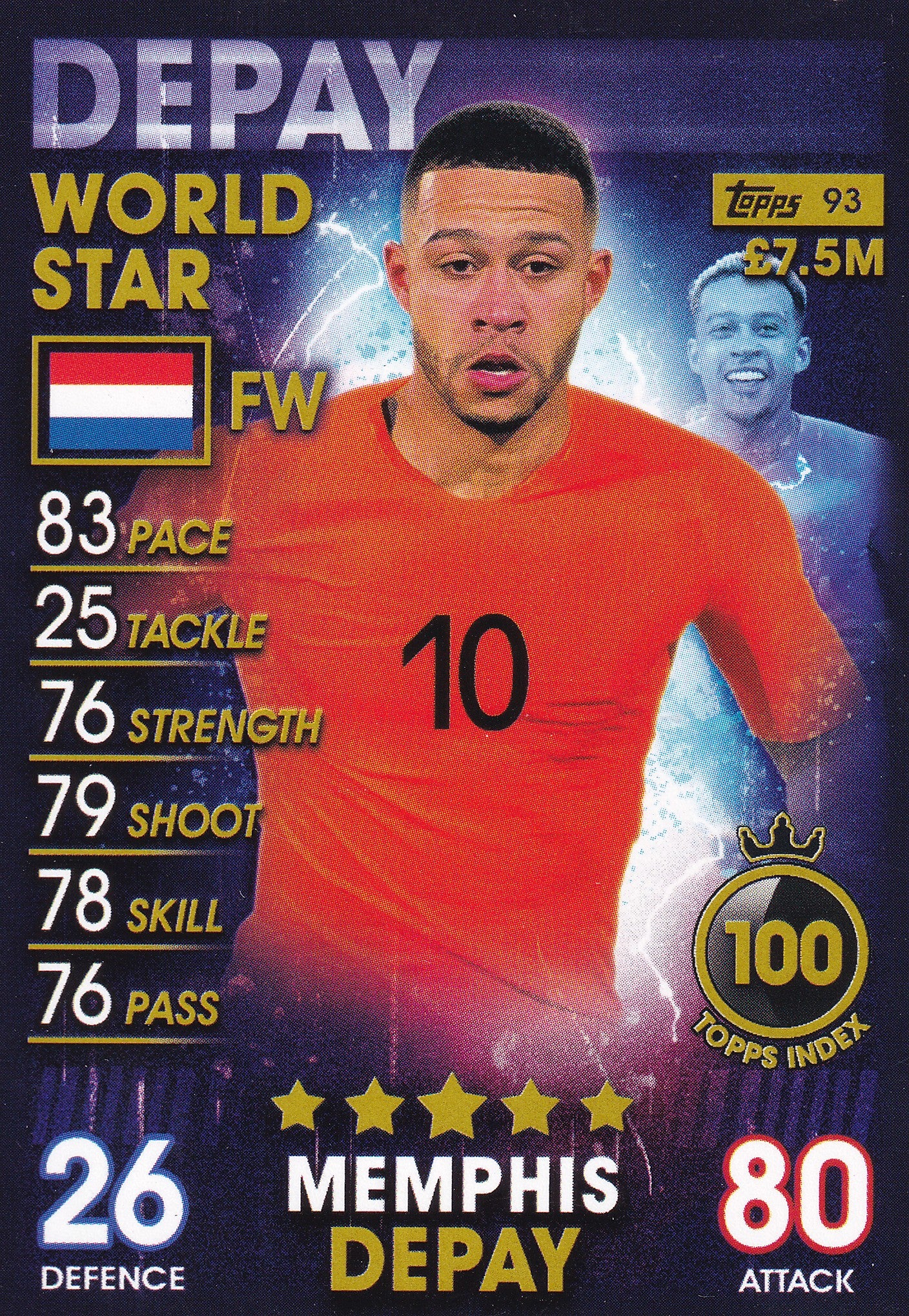 093. MEMPHIS DEPAY - NETHERLANDS - WORLD STAR