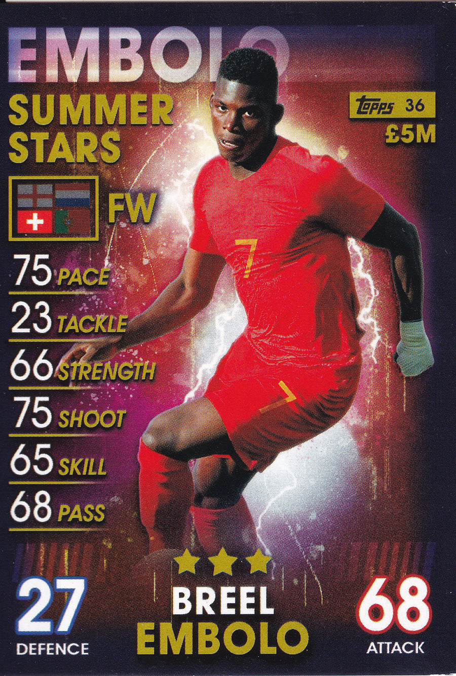 036. BREEL EMBOLO - SWITZERLAND - SUMMER STARS