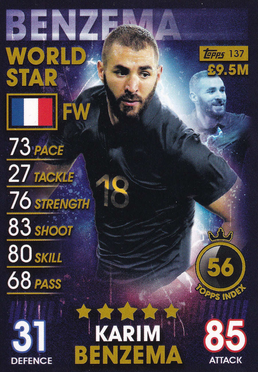 137. KARIM BENZEMA - FRANCE - WORLD STAR