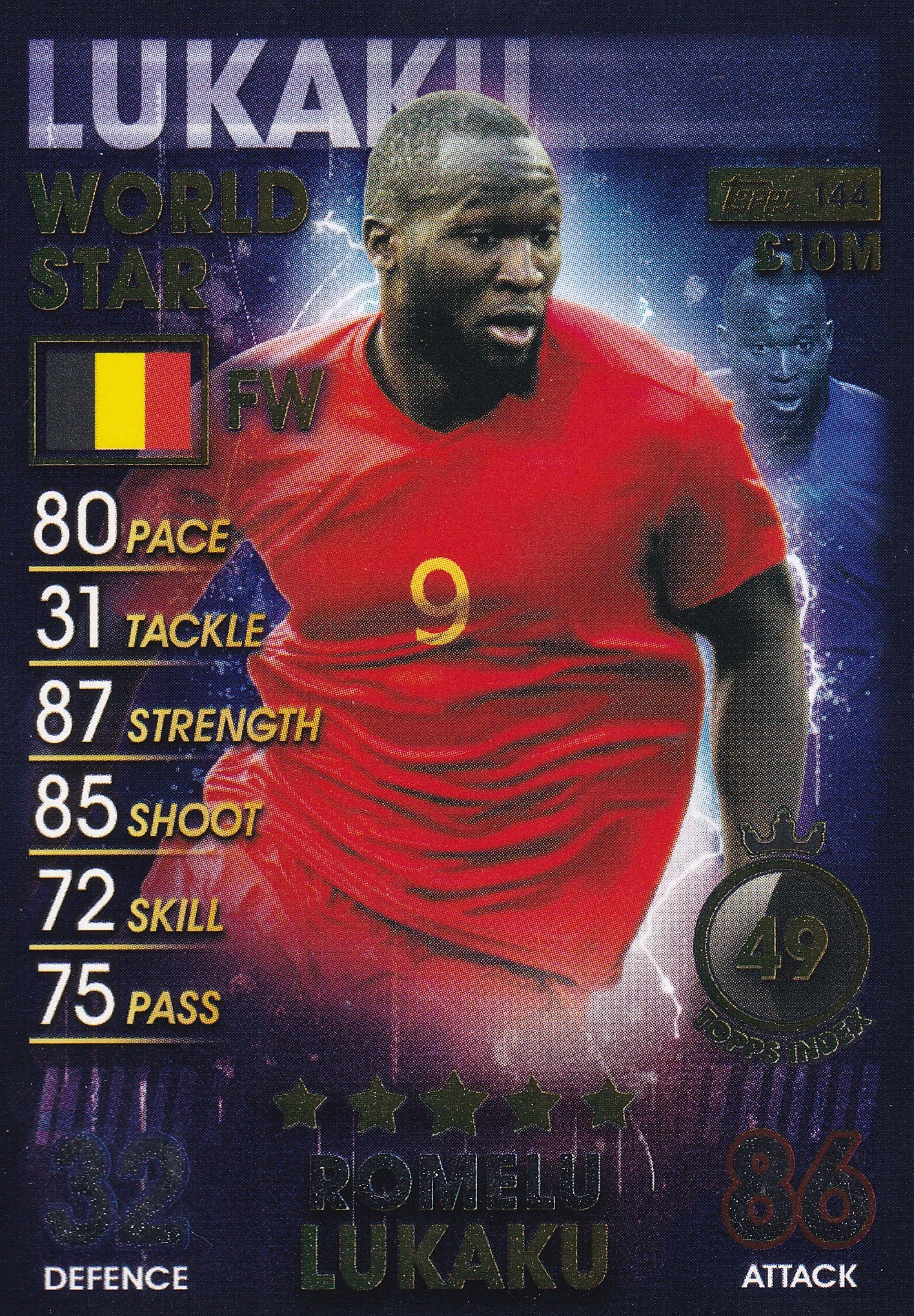 144. ROMELU LUKAKU - BELGIUM - WORLD STAR
