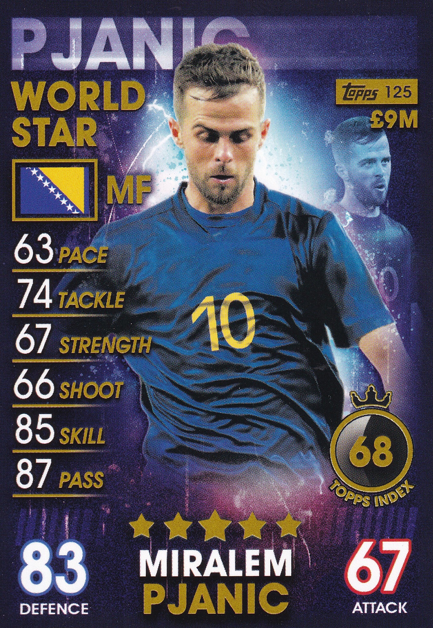 125. MIRALEM PJANIC - BOSNIA & HERZEGOVINA - WORLD STAR