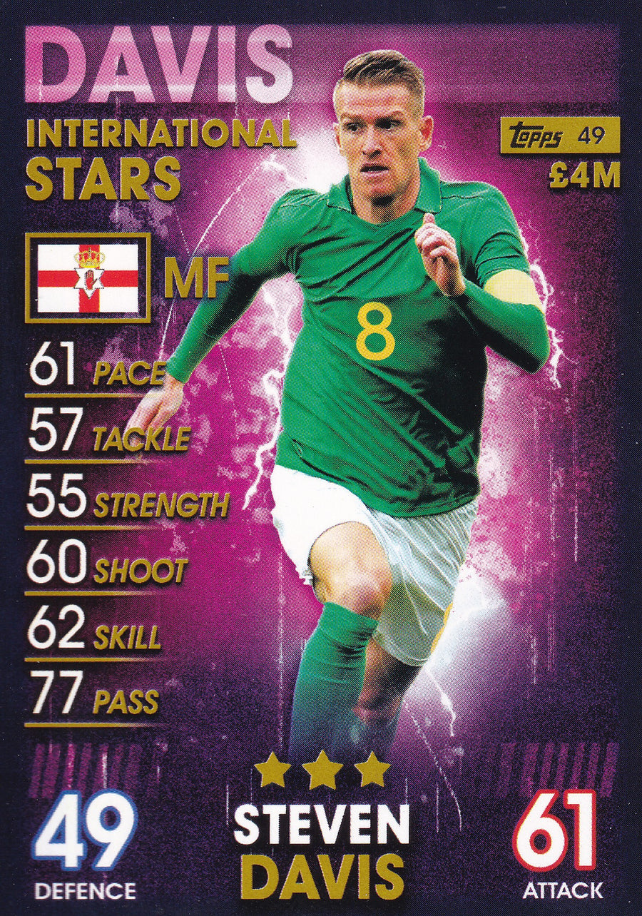 049. STEVEN DAVIS - NORTHERN IRELAND - INTERNATIONAL STARS