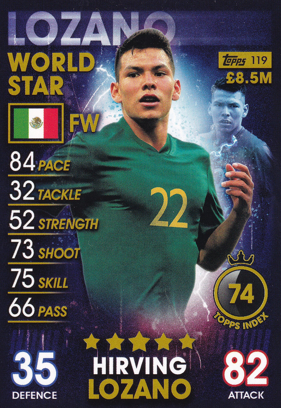 119. HIRVING LOZANO - MEXICO - WORLD STAR