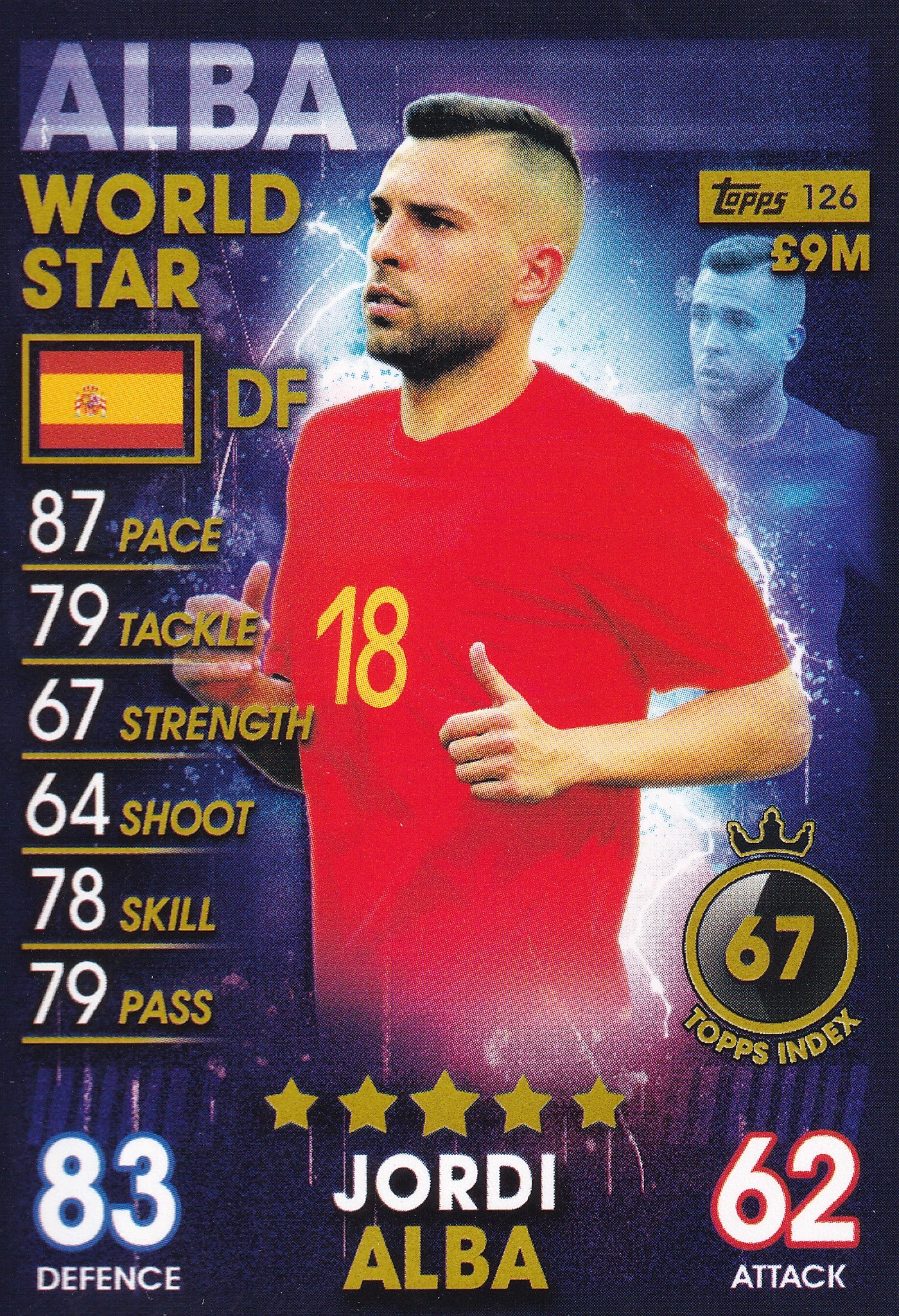 126. JORDI ALBA - SPAIN - WORLD STAR