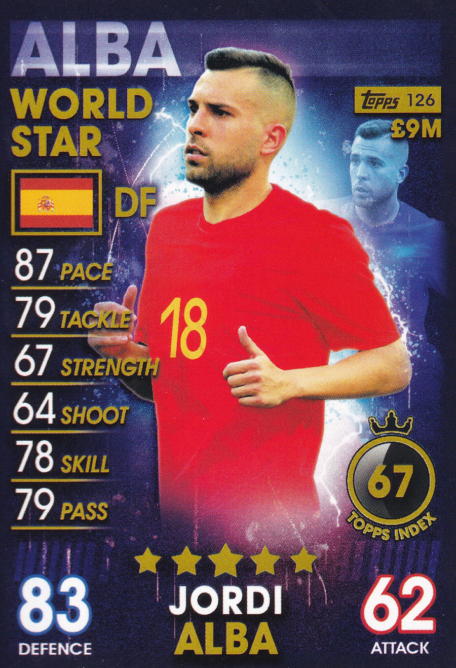 126. JORDI ALBA - SPAIN - WORLD STAR