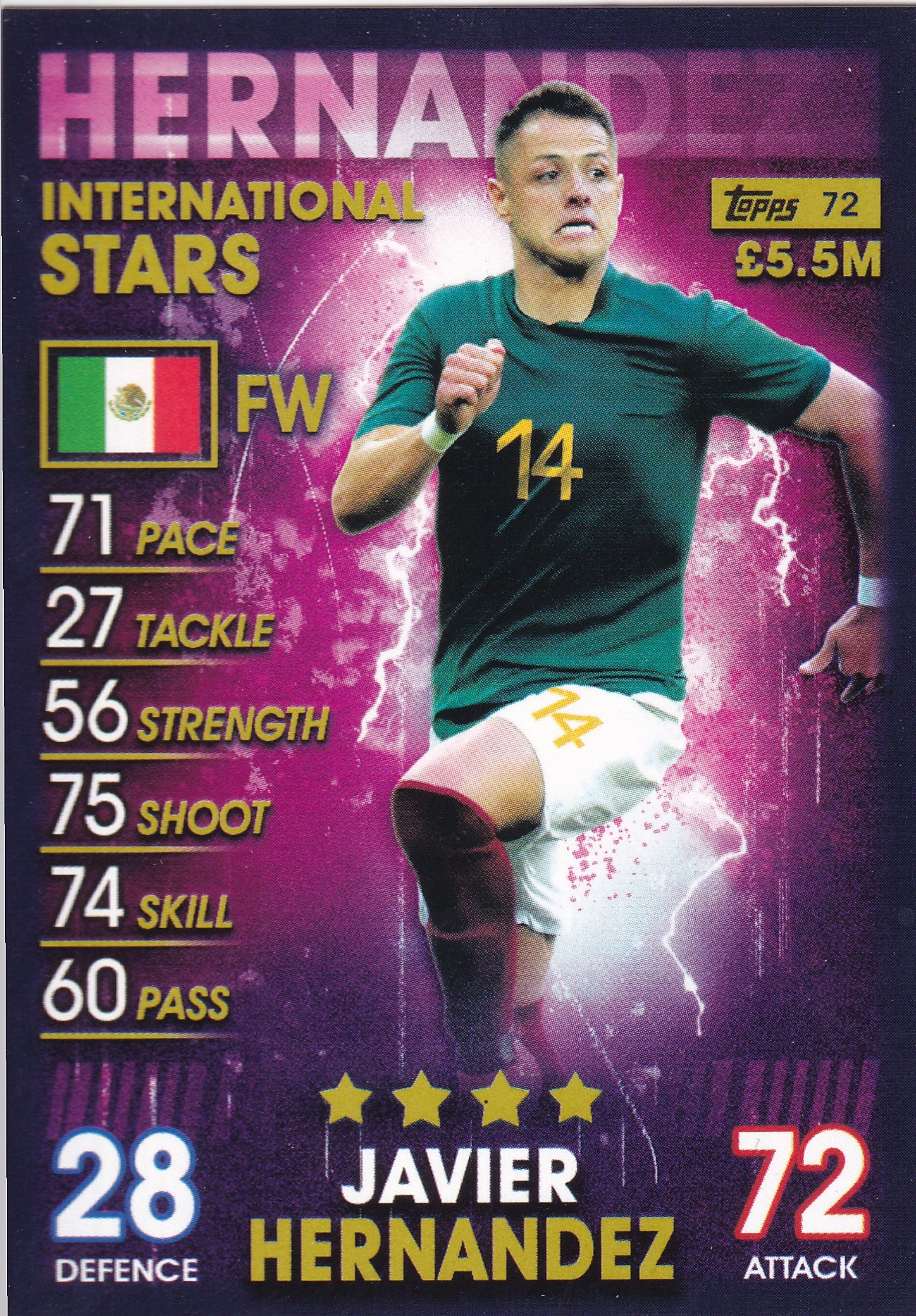 072. JAVIER HERNANDEZ - MEXICO - INTERNATIONAL STARS