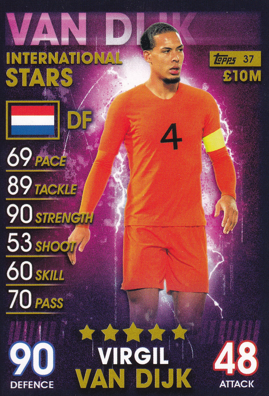 037. VIRGIL VAN DIJK - NETHERLANDS - INTERNATIONAL STARS