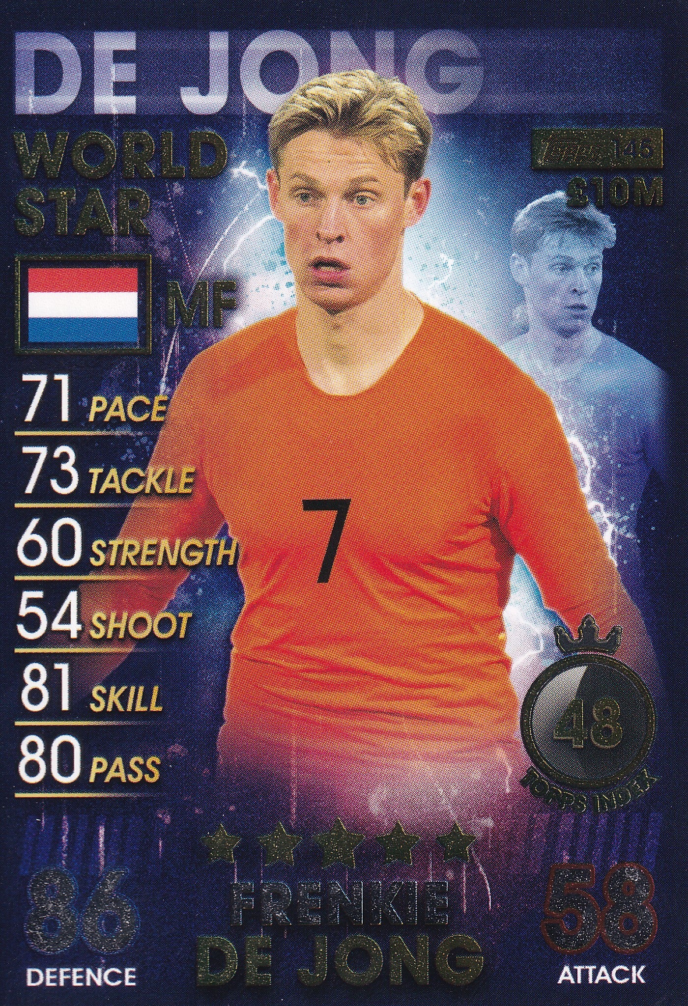 145. FRENKIE DE JONG - NETHERLANDS - WORLD STAR