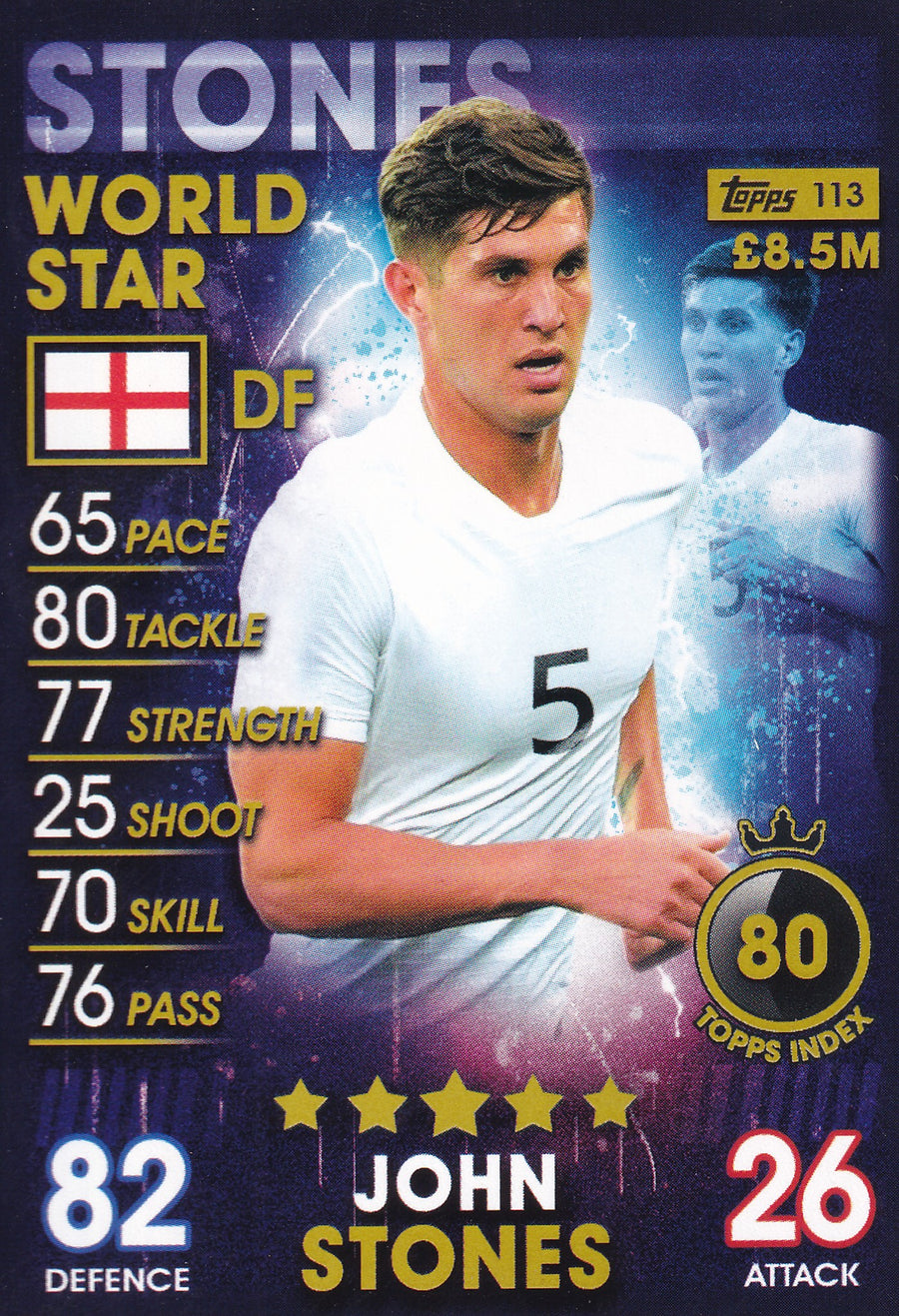 113. JOHN STONES - ENGLAND - WORLD STAR