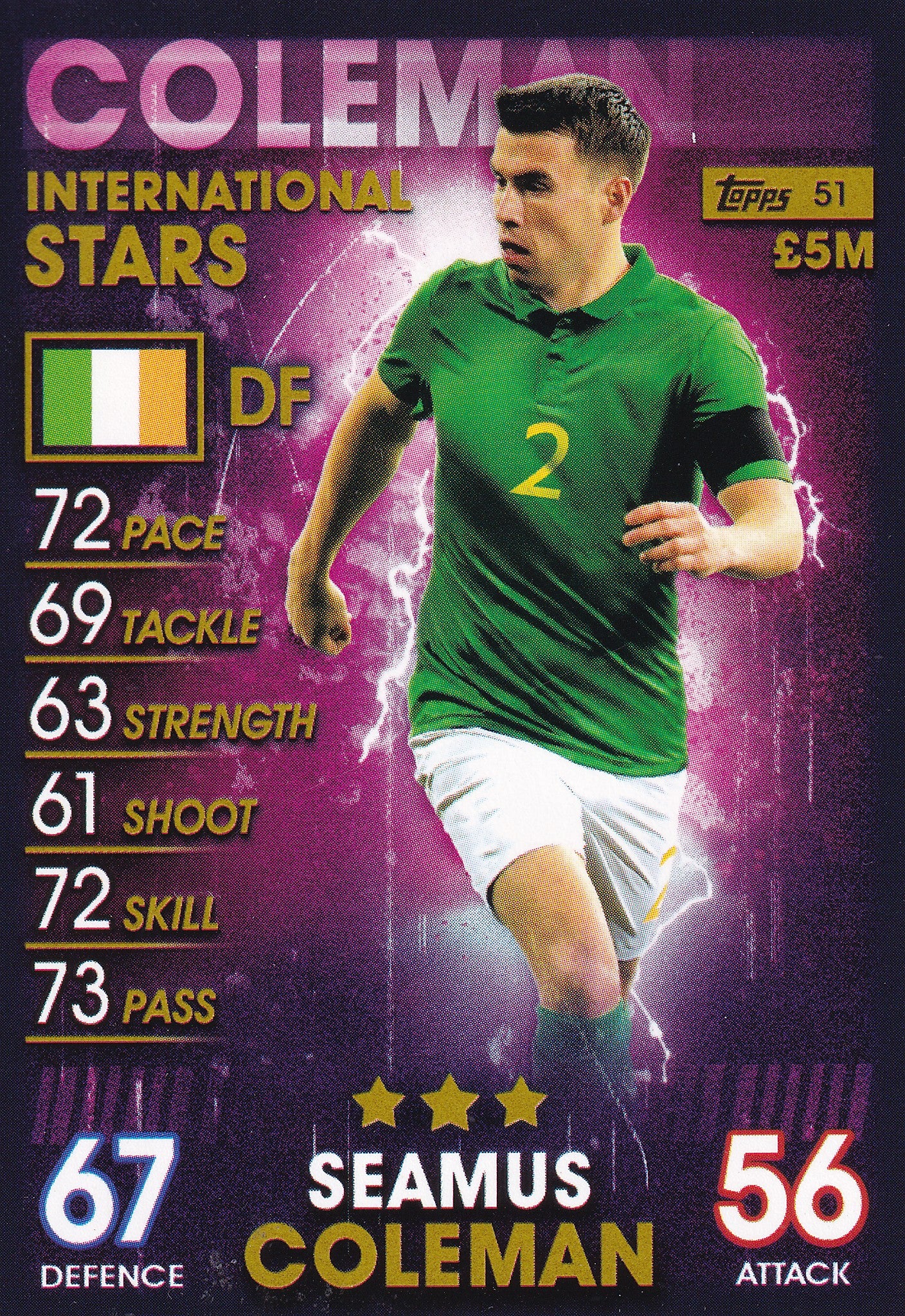 051. SEAMUS COLEMAN - IRELAND - INTERNATIONAL STARS